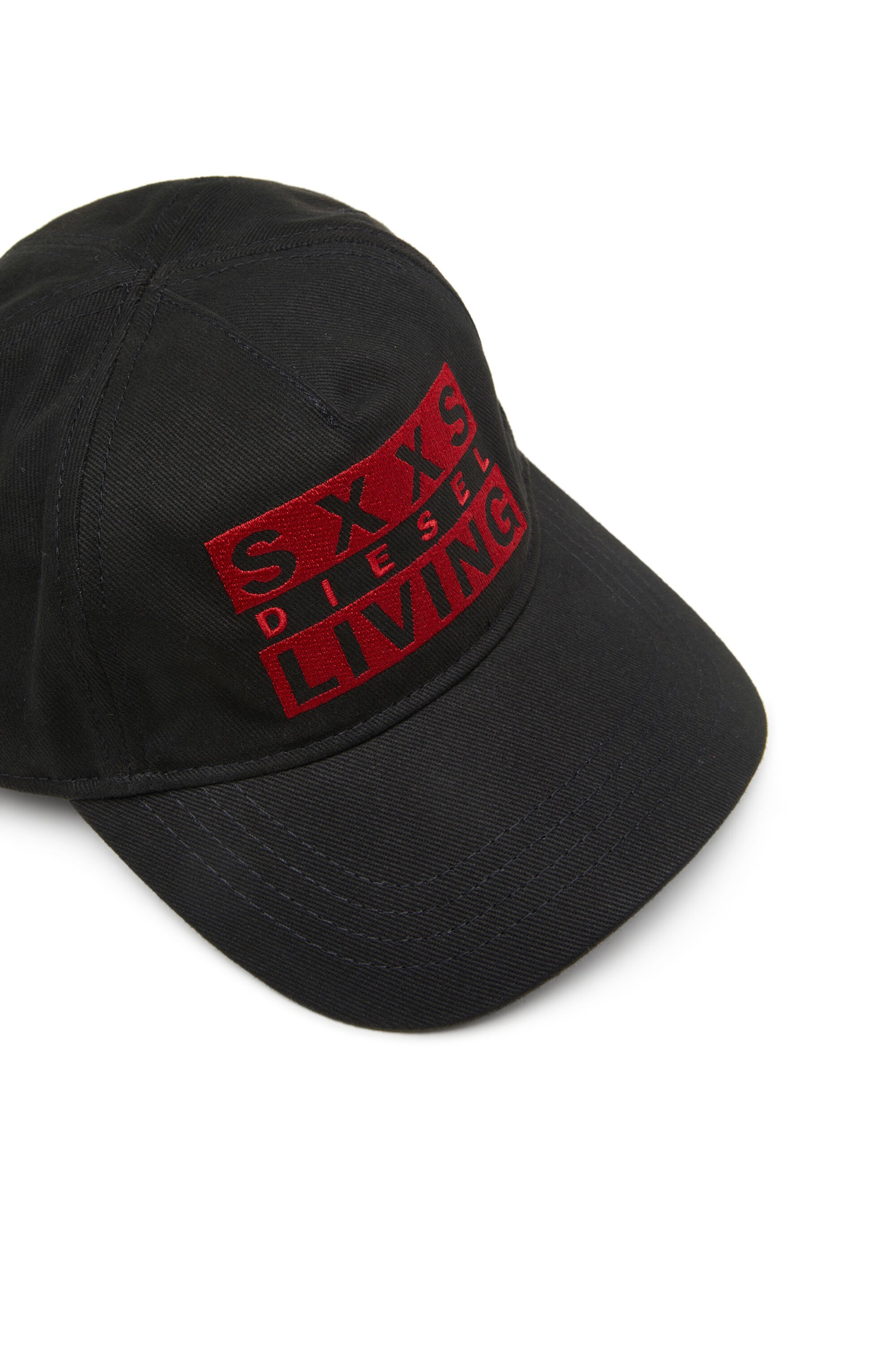 Diesel - C-SUX, Male's Baseball cap in cotton gabardine in ブラック - 3