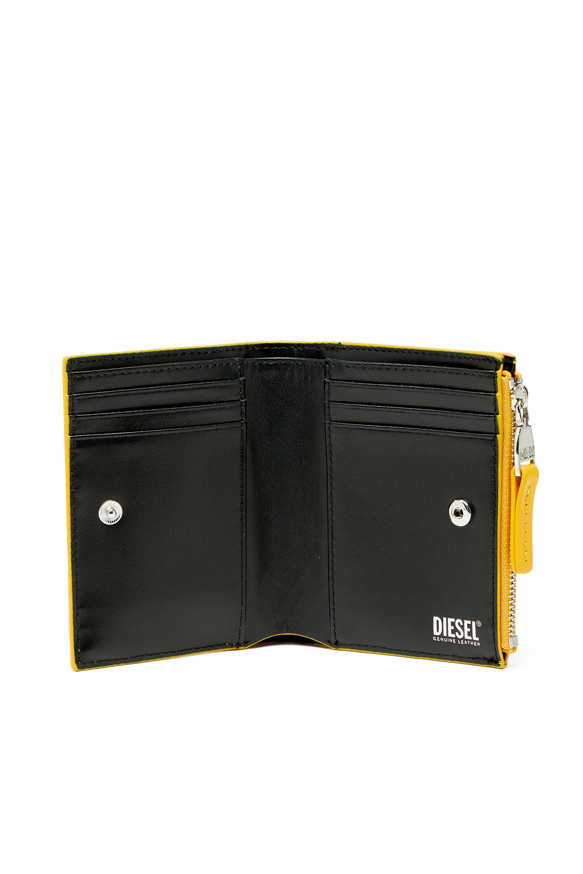 Diesel - 1DR BI-FOLD ZIP II, Female's 二つ折りウォレット in イエロー - 3