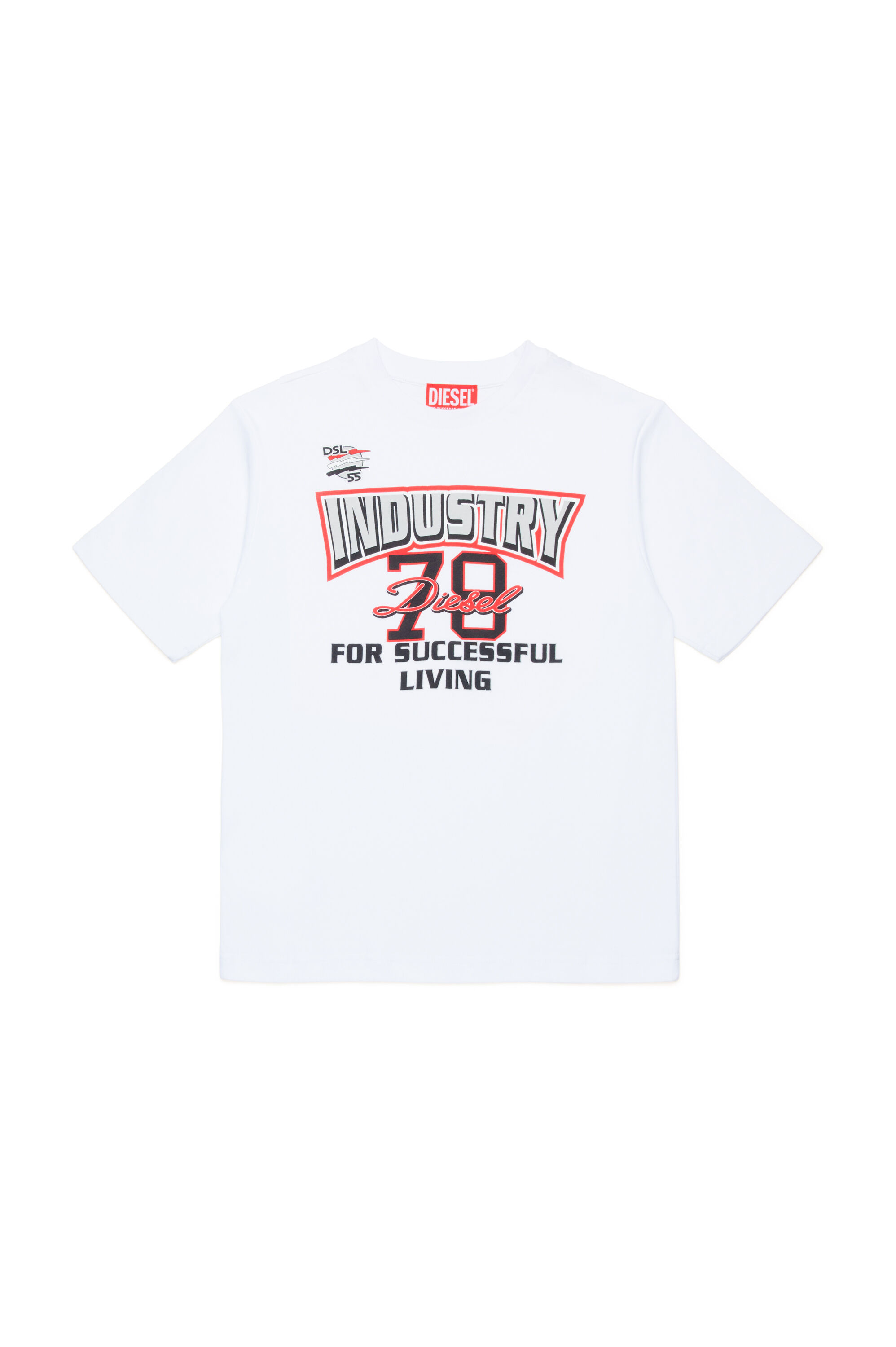 TDIEGORK65 T-shirt with Diesel prints｜ホワイト｜ボーイズ｜DIESEL