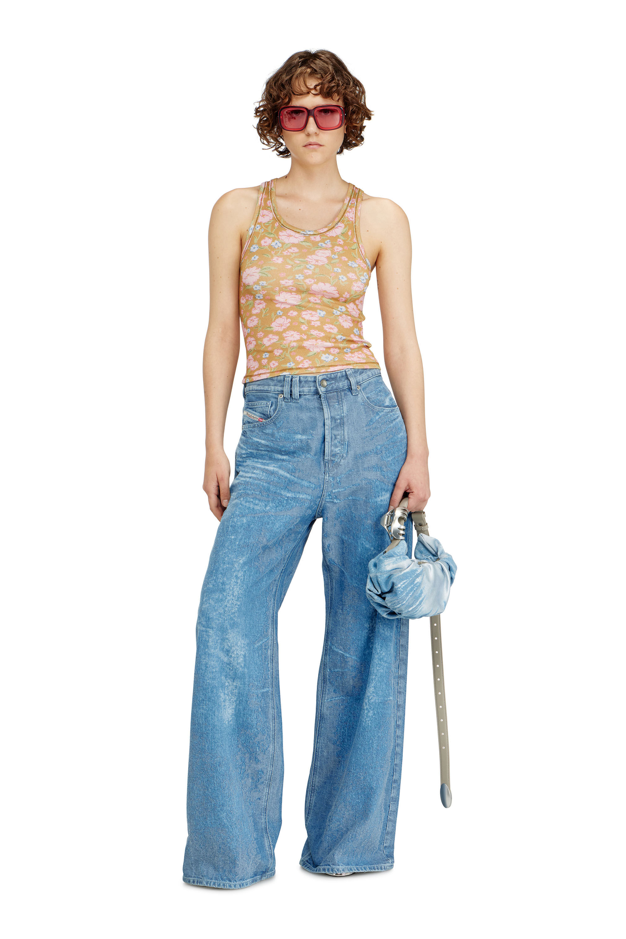 GRAB-D HOBO S Grab-D-Small scrunched hobo bag in satin denim