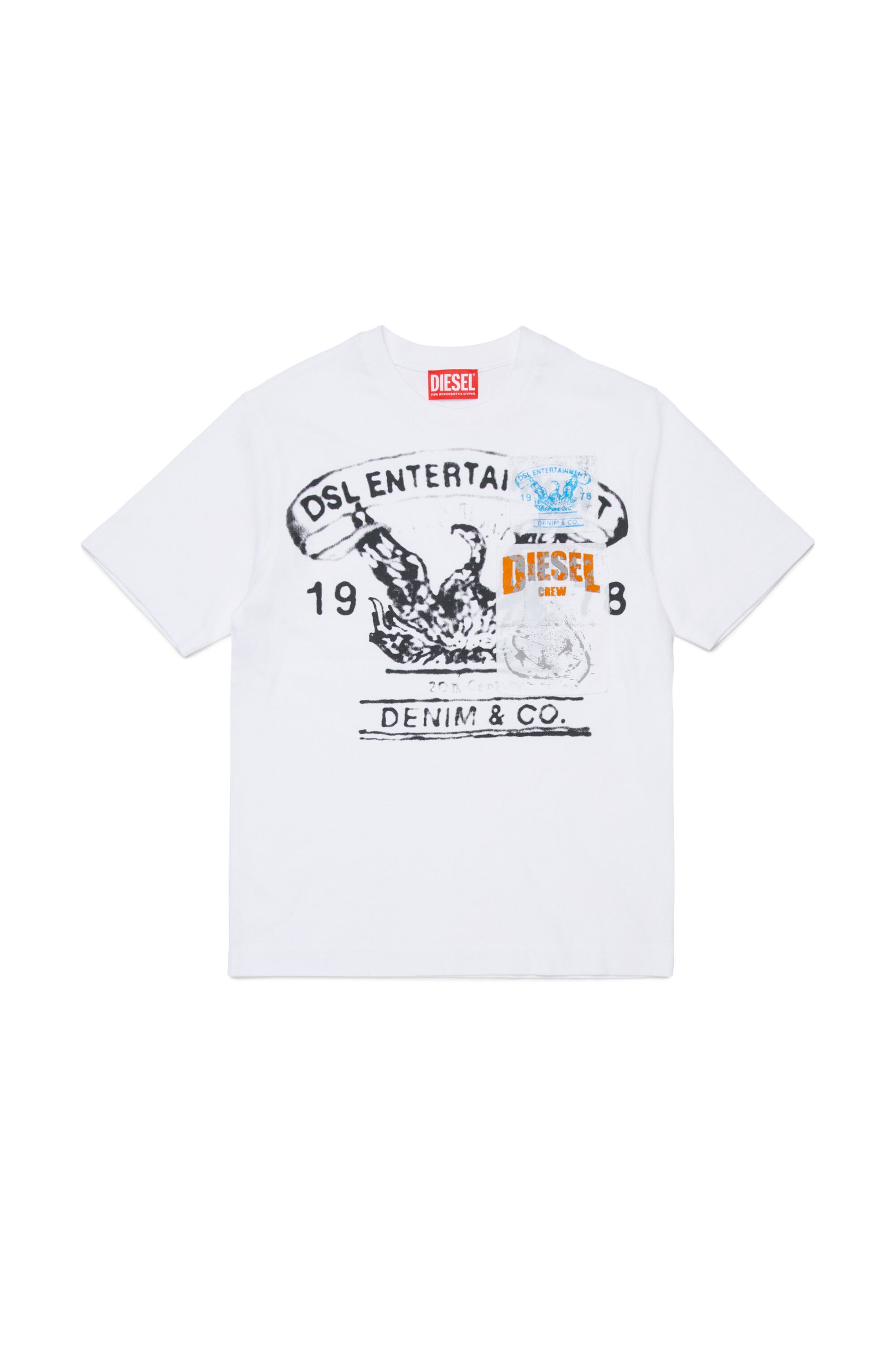 Diesel - TDERSIM OVER, Male's Tシャツ in ホワイト - 1