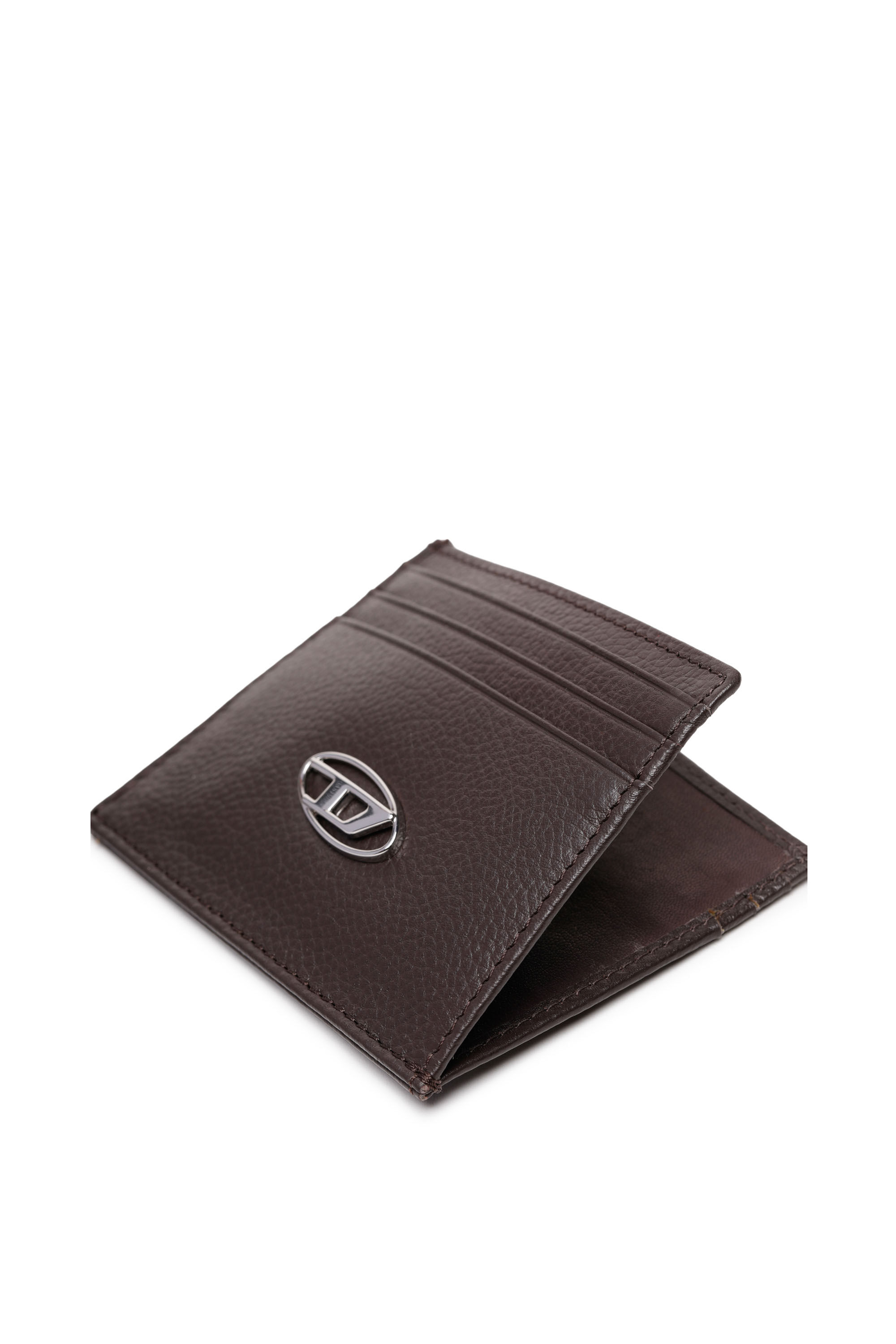 Diesel - CARD CASE, Male's カウレザーカードケース in Brown - 4