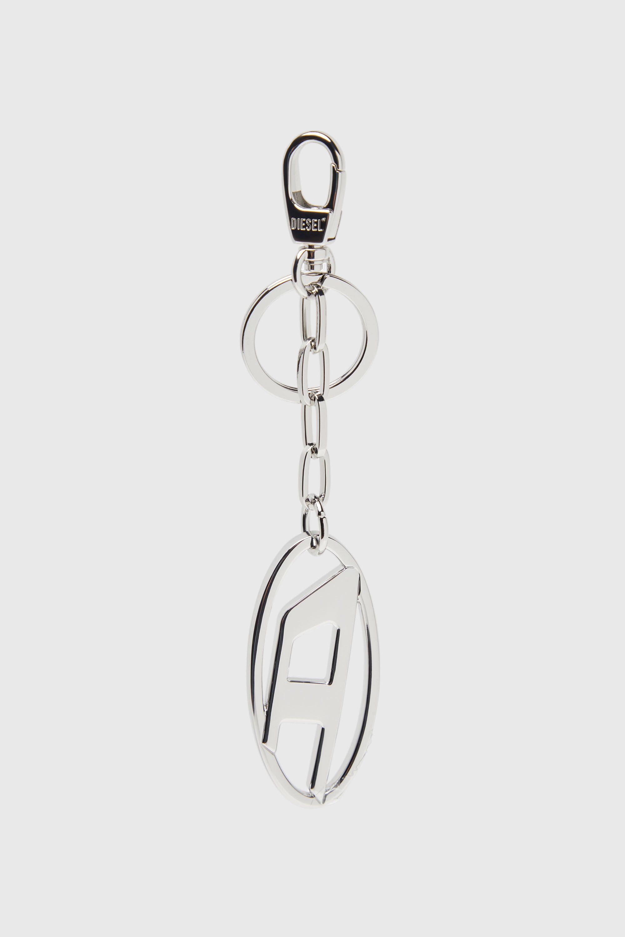 Diesel - HOLY-C, Female's Metal Oval D keyring with crystals in シルバー - 2