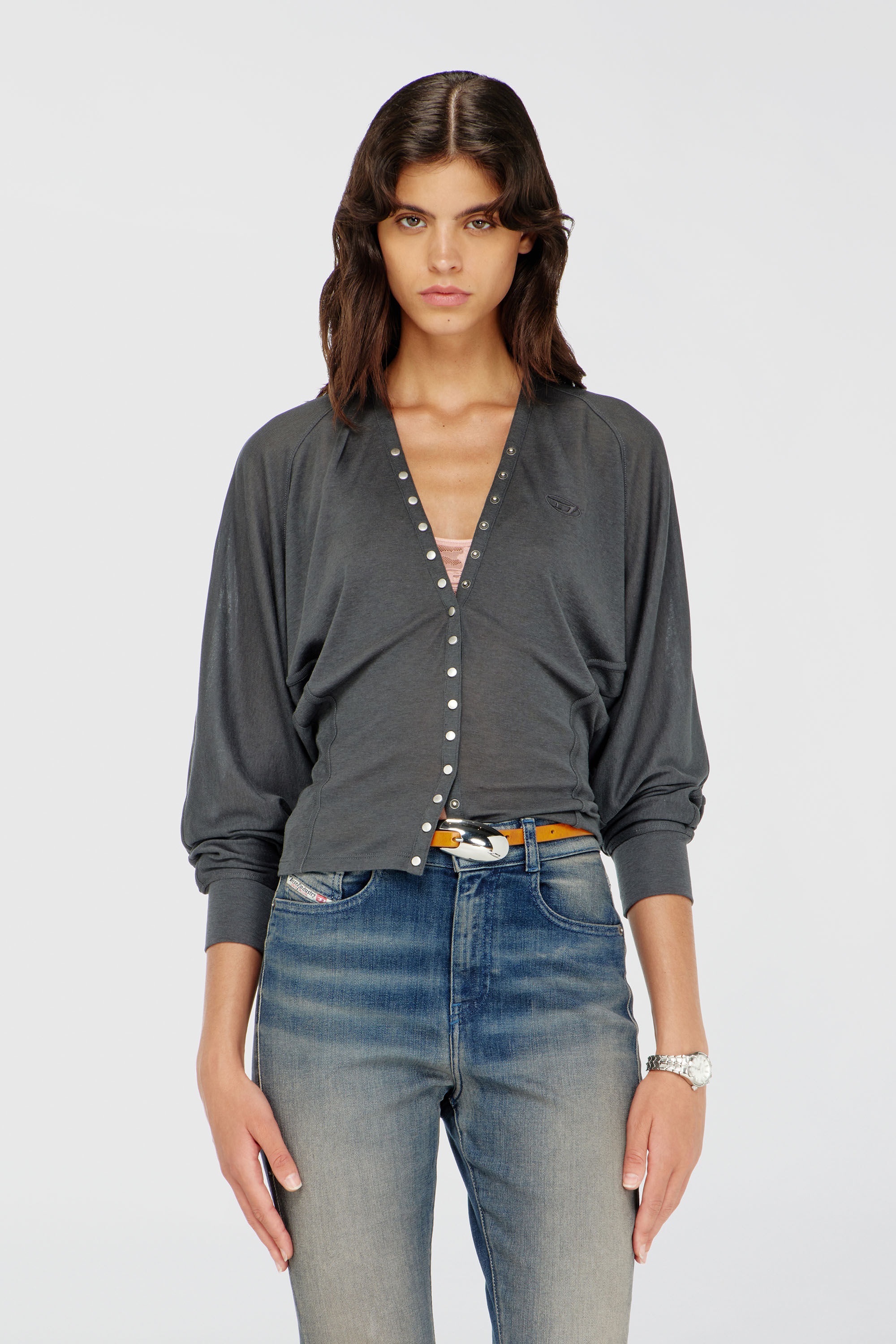 Diesel - T-ISERINA, Female's 長袖トップ in グレー - 3