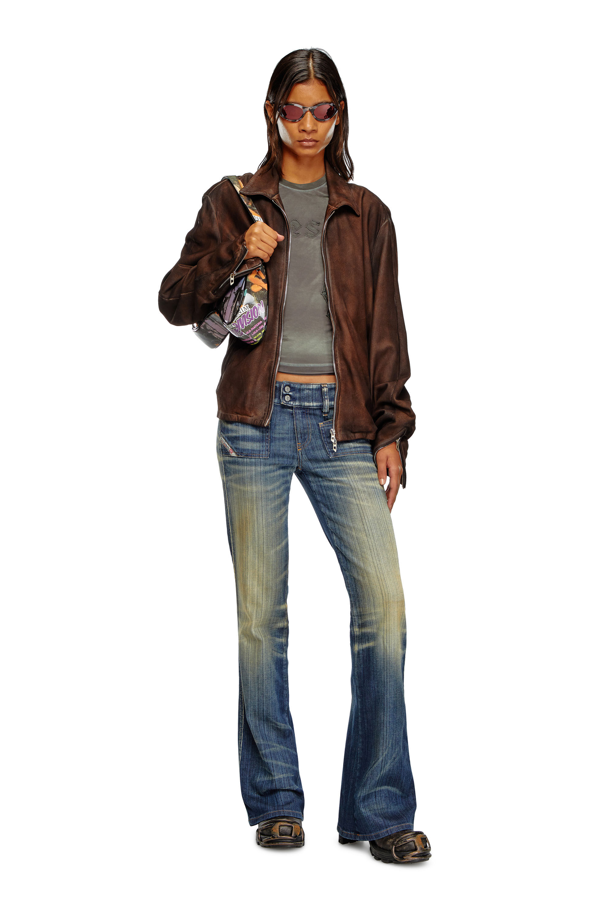 Diesel - Female's Bootcut Jeans D-Hush 09J46, ダークブルー - 1