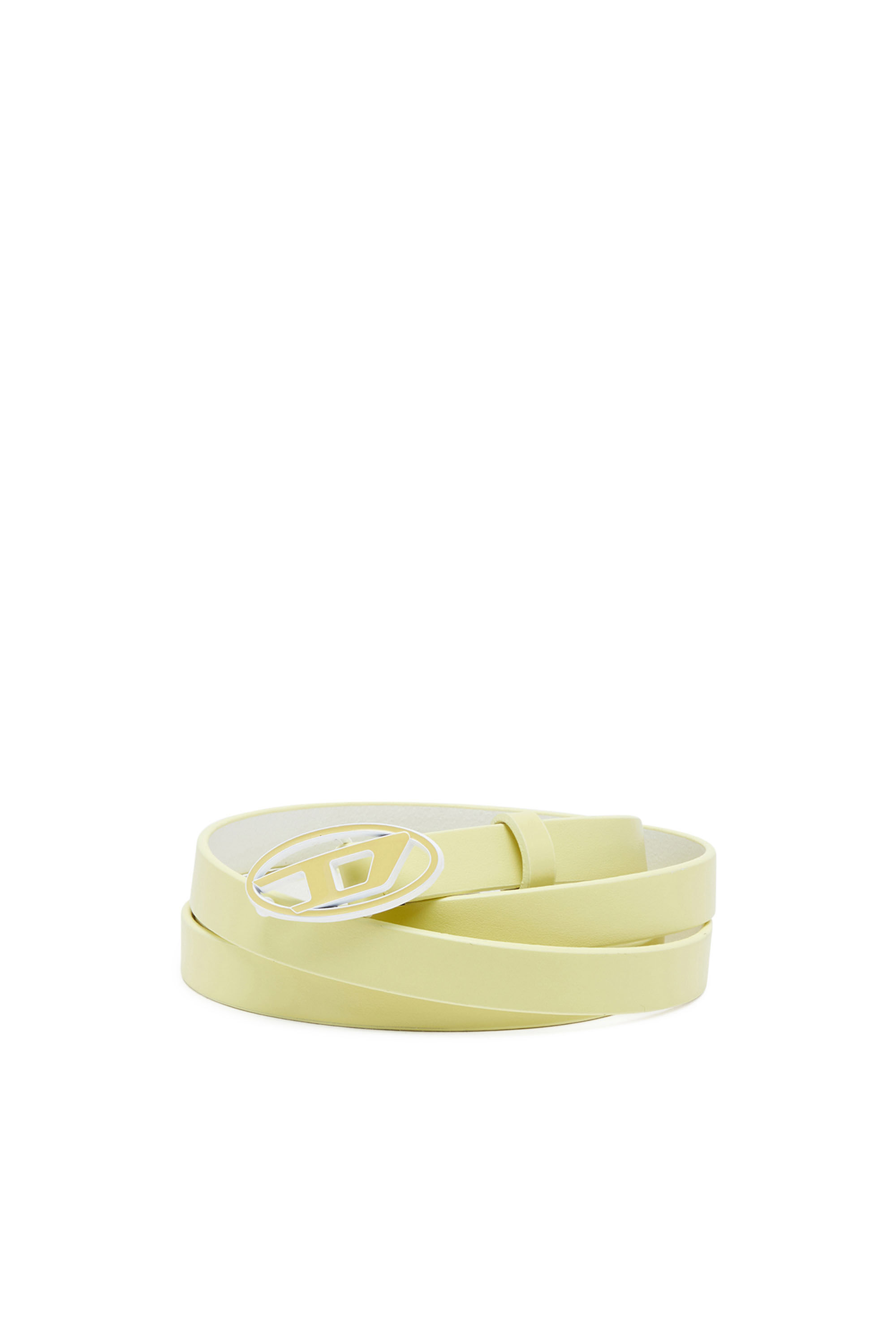 B-1DR 15 DOUBLE Pastel leather double-wrap belt｜イエロー｜ウィメンズ｜DIESEL