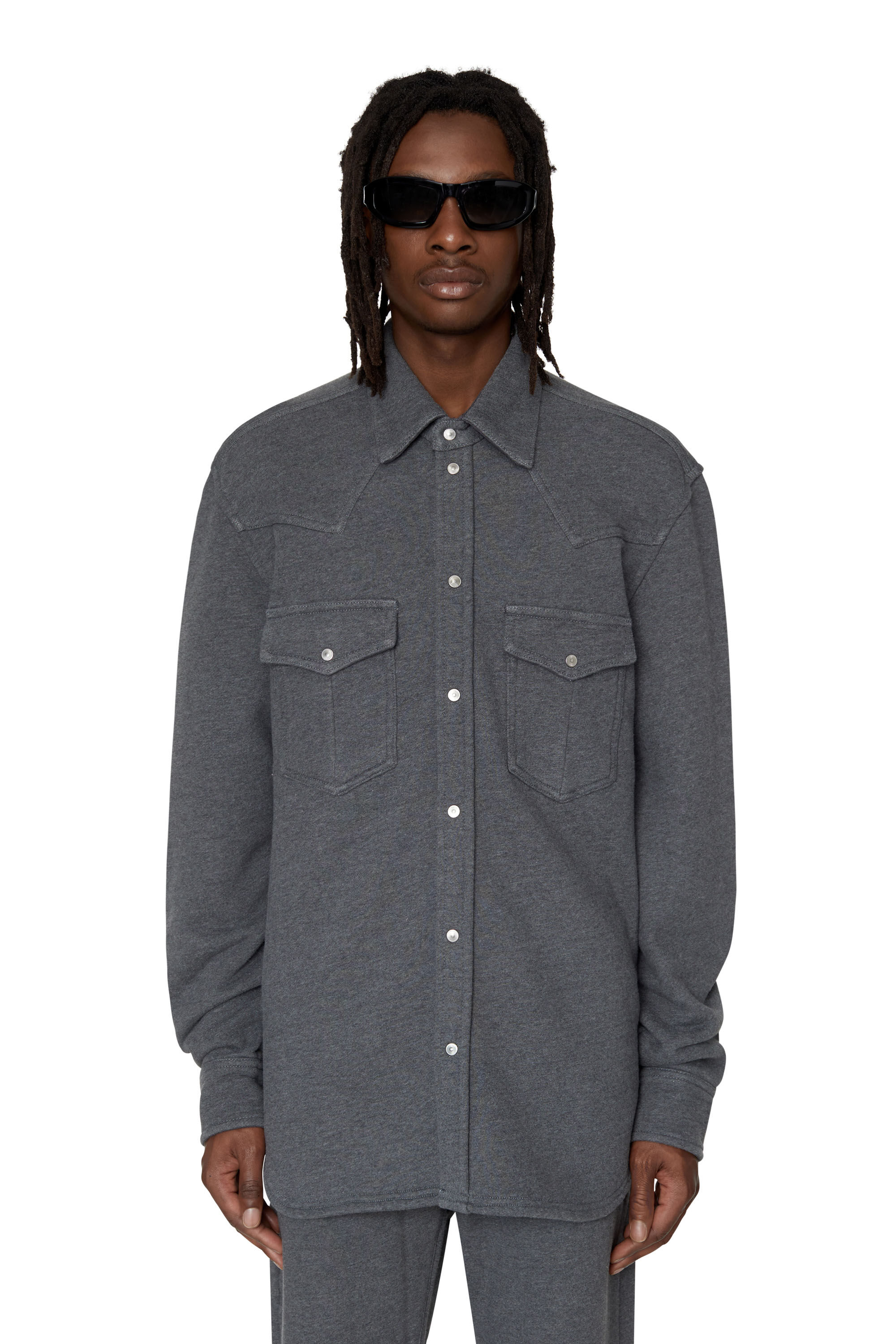 S-OCEAN-E1（MEN）: ストーンウォッシュドシャツ｜ディーゼル（DIESEL 