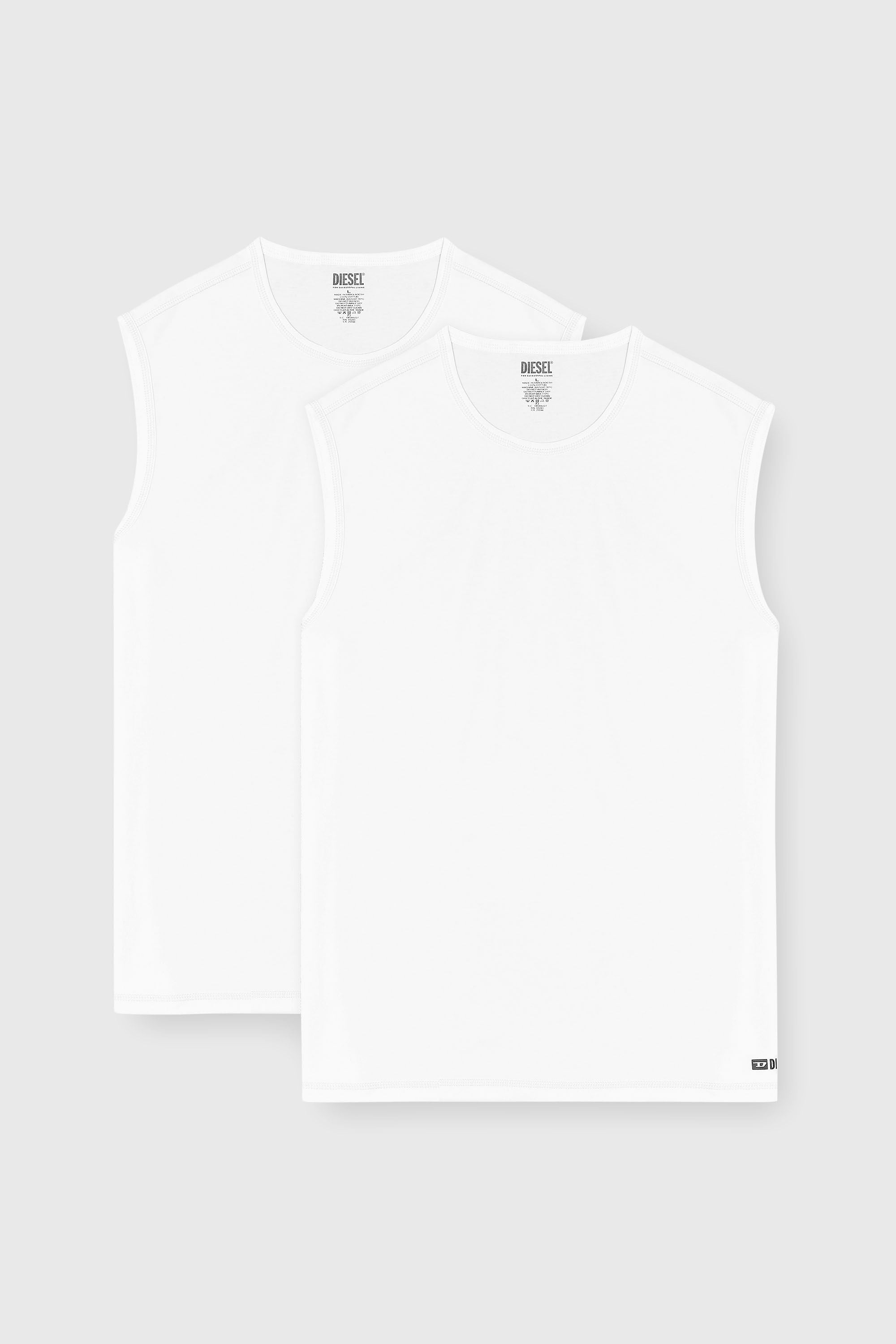 Diesel - TOM-UTLT-2PACK, Male's タンクトップ 2枚パック in ホワイト - 2