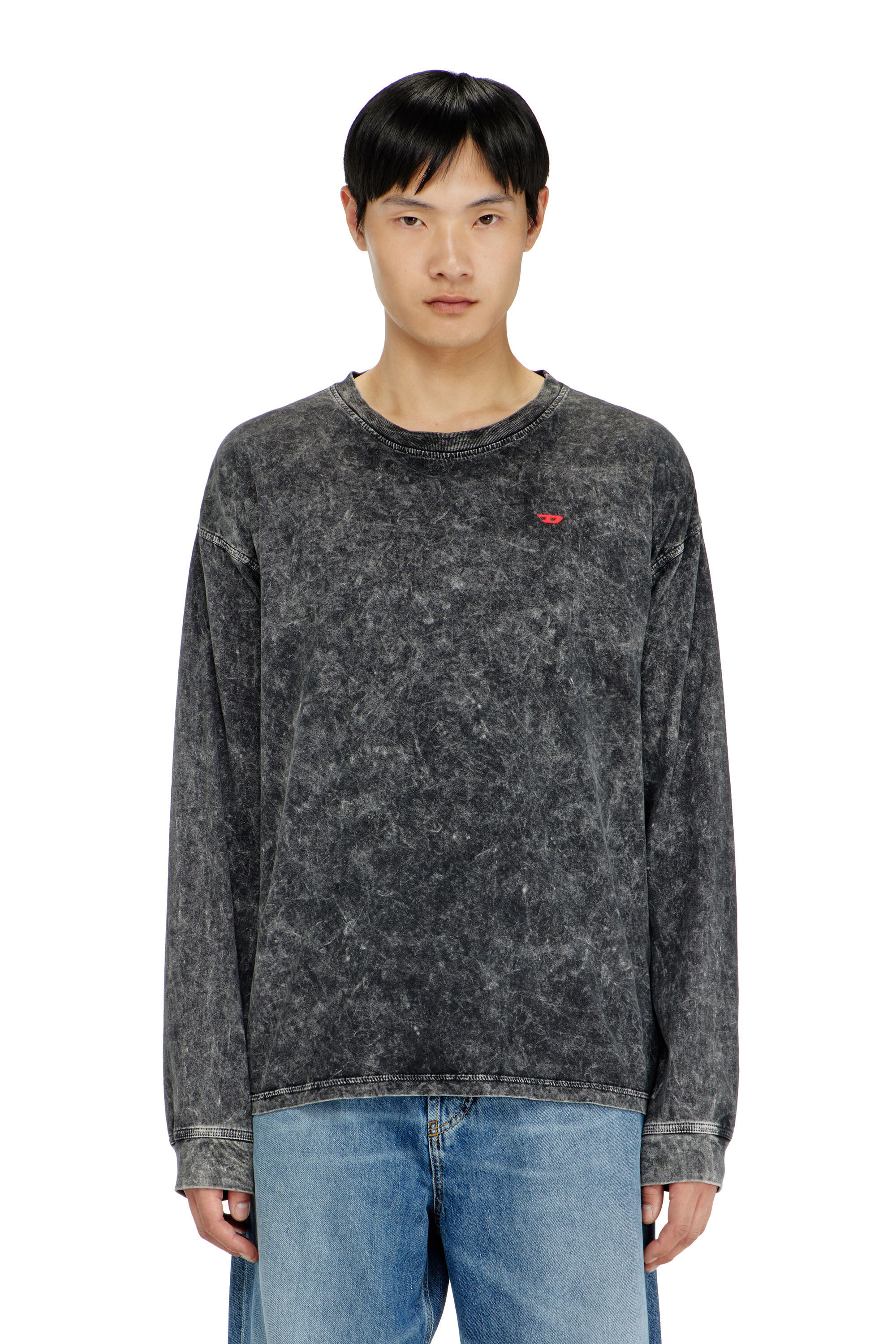 Diesel - T-BOXT-LS-AA5, Male's 長袖Tシャツ in ダークグレー - 3