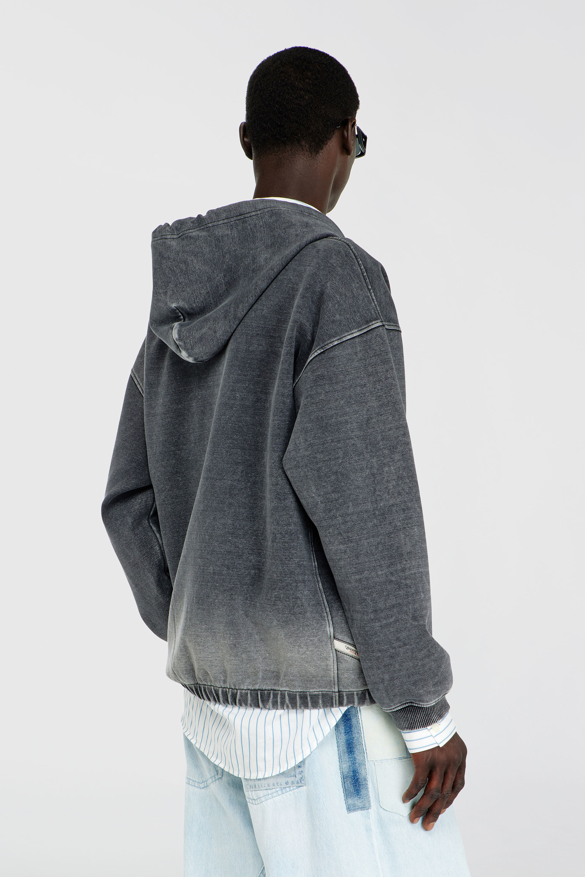 S-HERMY-ZIP ジップアップパーカー｜グレー｜メンズ｜DIESEL