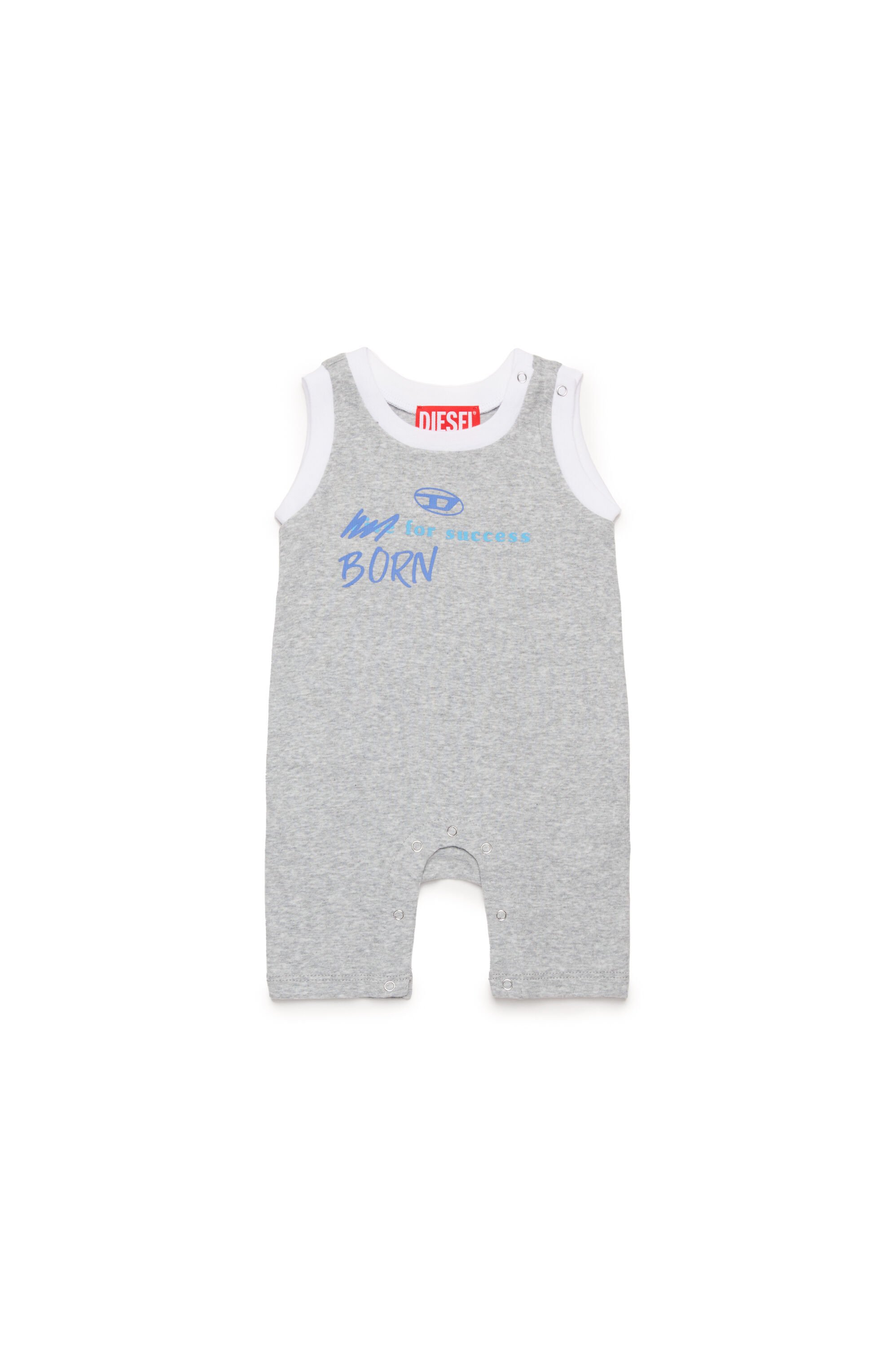 Diesel - JURBIT-NB, Unisex's Born For Success newborn romper in グレー - 1