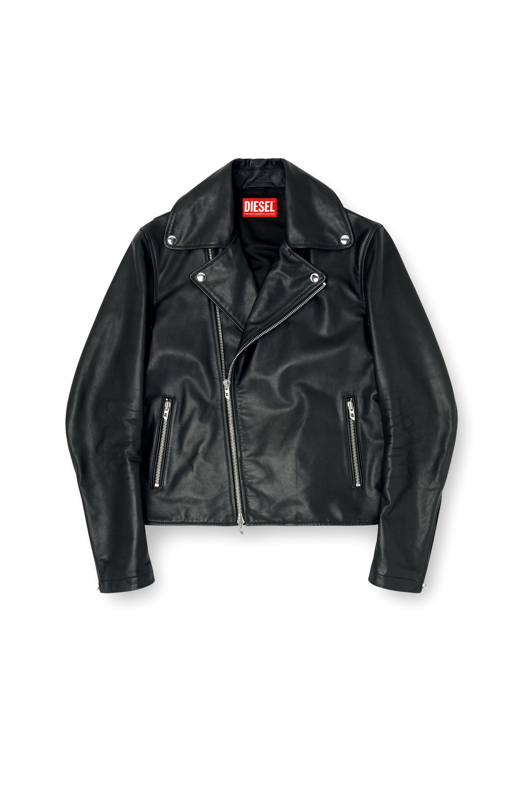 Diesel - L-EO-WRD, Male's ライダースジャケット in ブラック - 2
