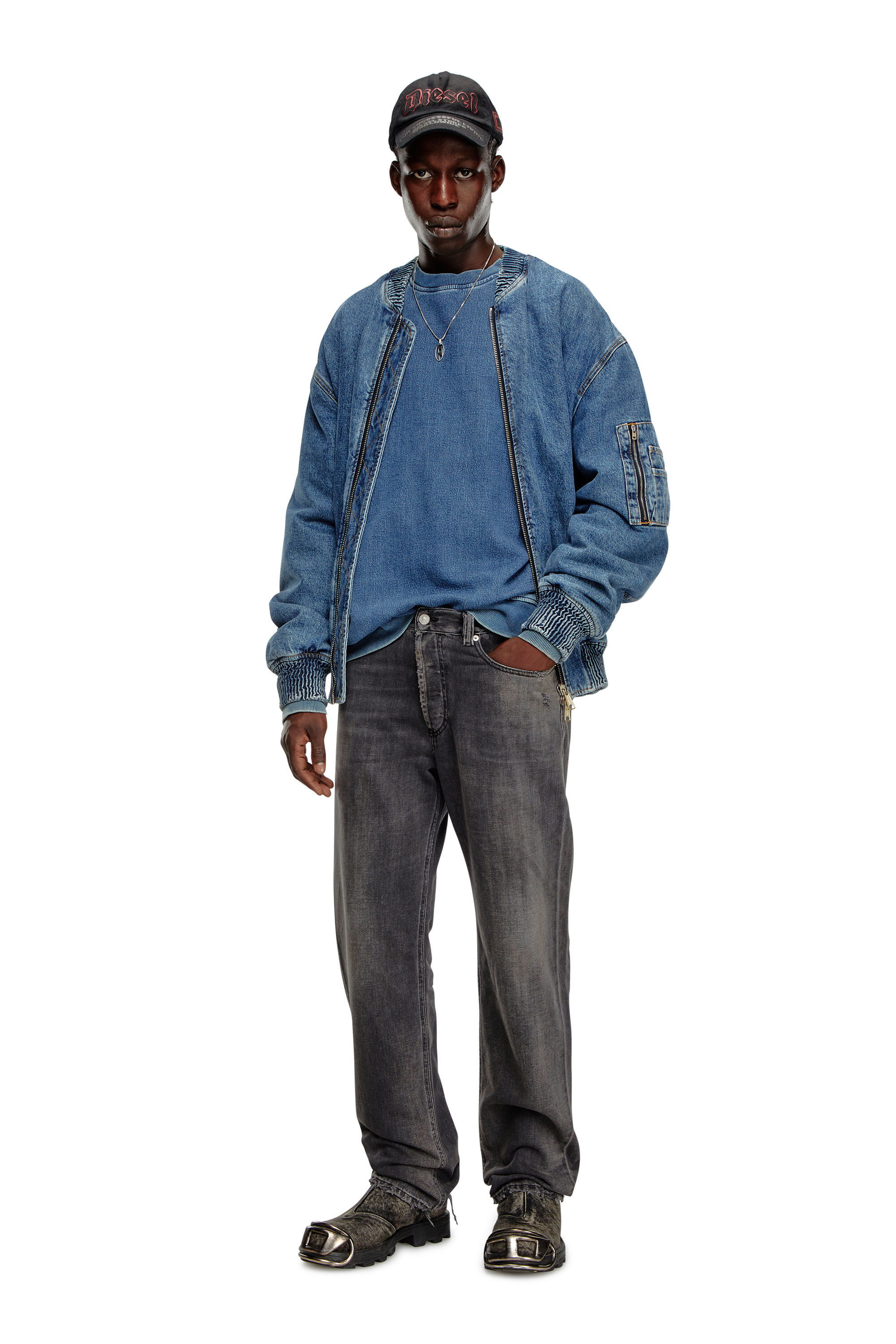 Diesel - Male's Regular Jeans 2024 D-Macs 09K14, ブラック/ダークグレー - 1