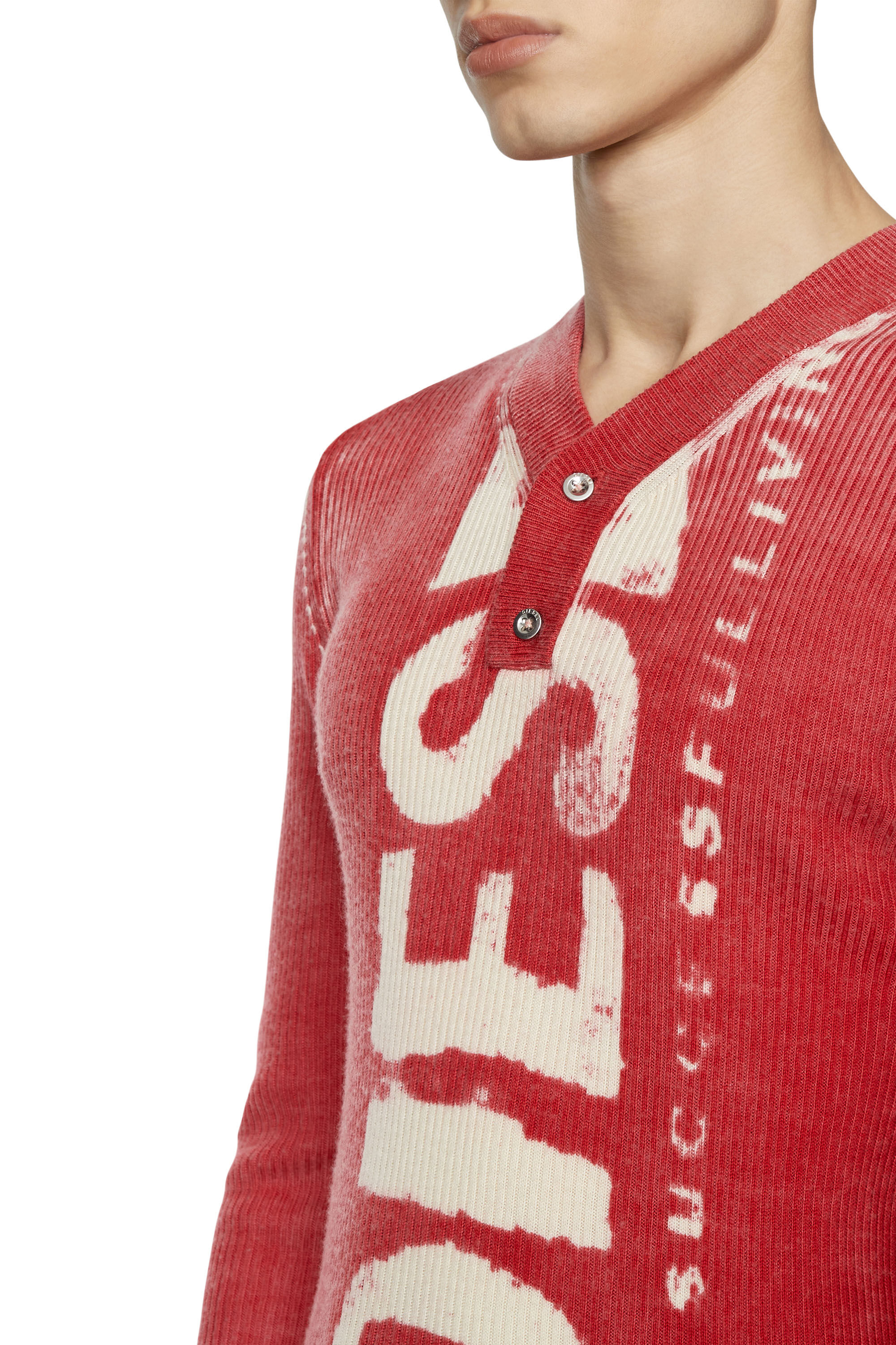 Diesel - K-ATULLUS, Male's ロゴ ニット in レッド - 4