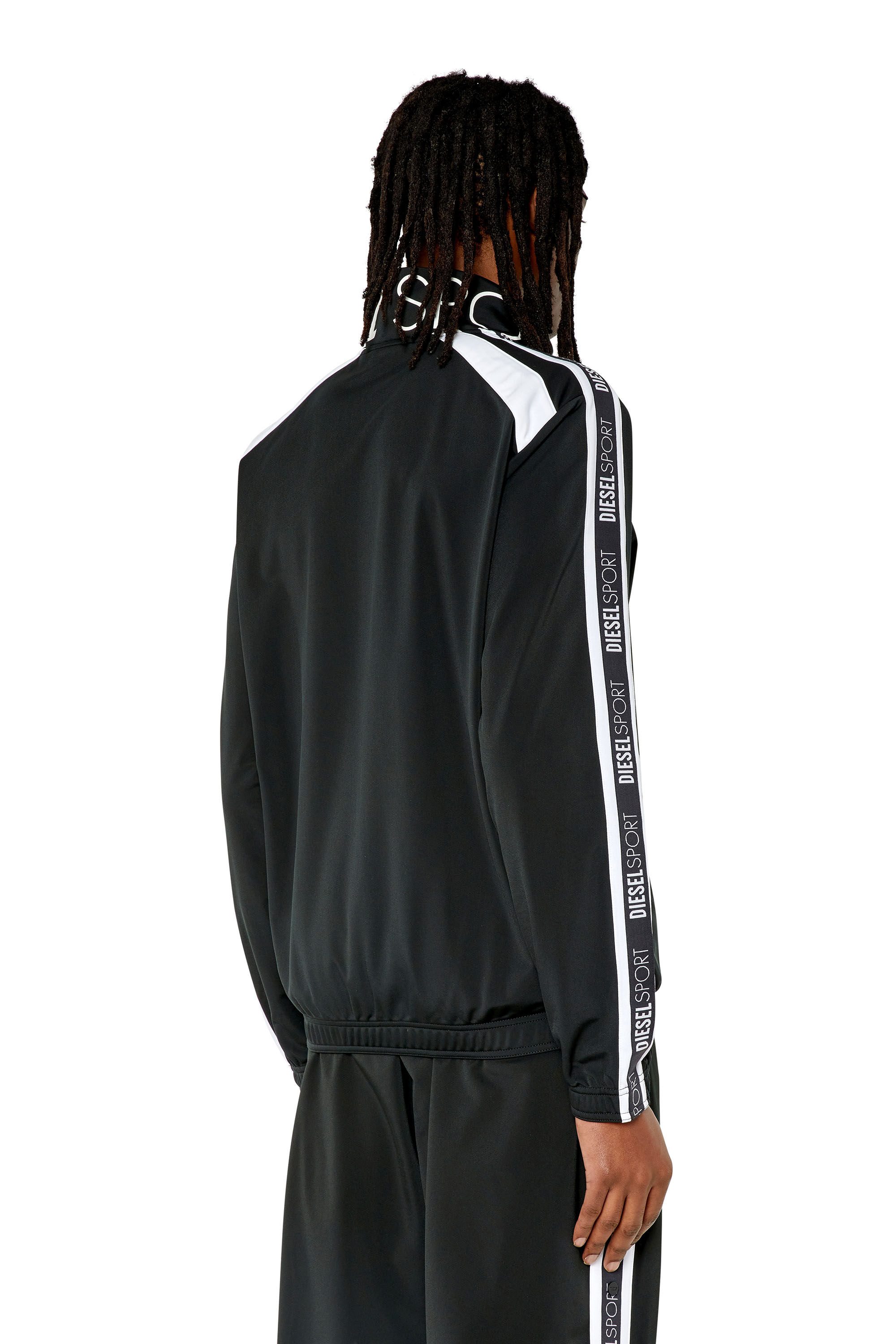 Diesel - AMST-ETHEL-HT13, Male's トラックジャケット DIESEL SPORT in ブラック - 5