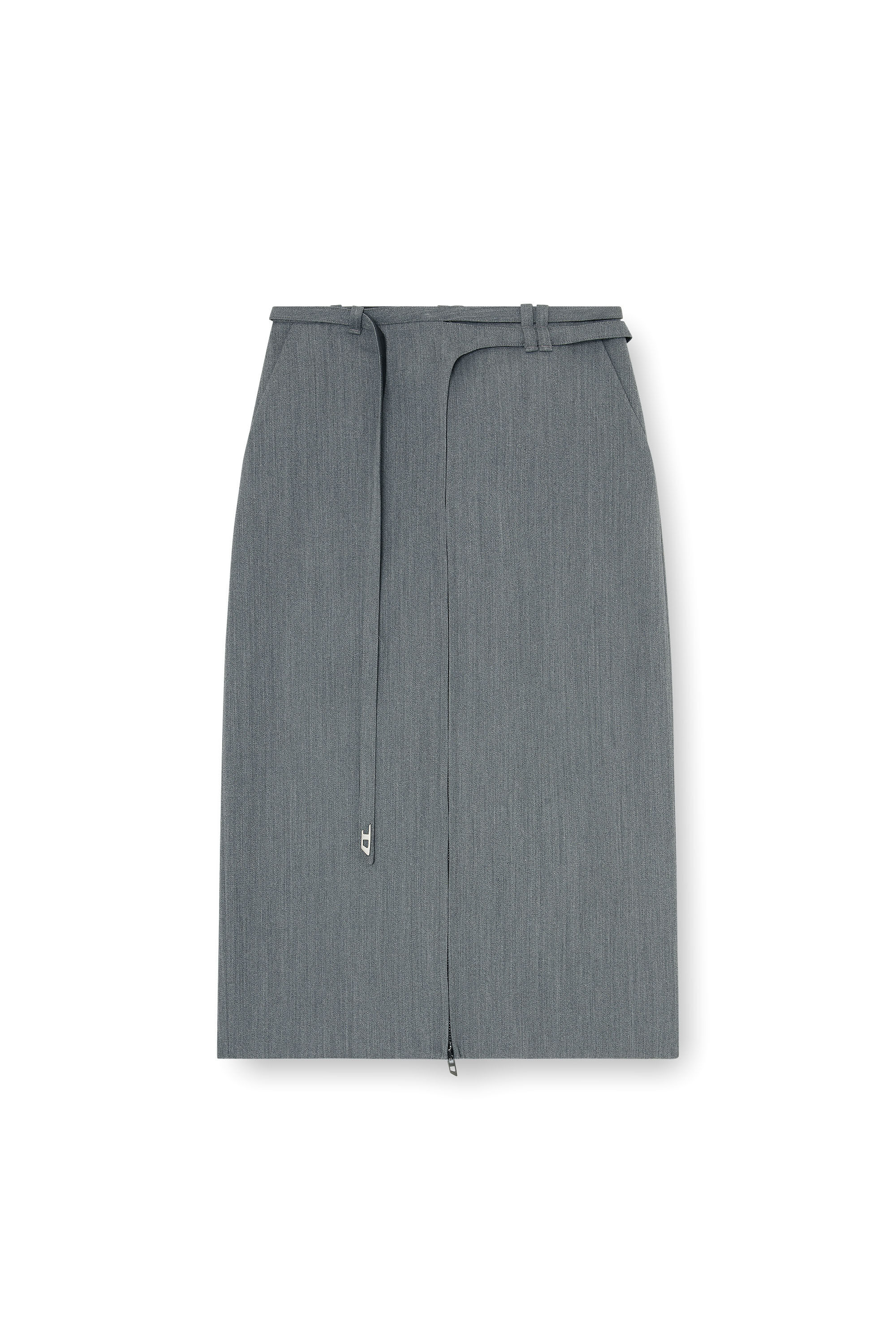 Diesel - O-RICE, Female's Tailored midi pencil skirt with biker straps in null - 2