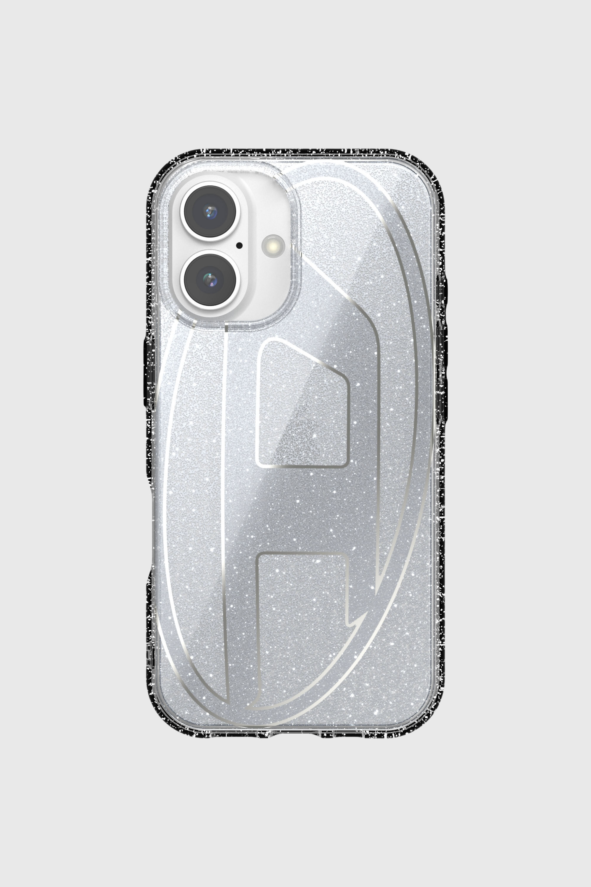 Diesel - 60151 AOP CASE, Unisex's Oval D Glitter Case for iP 16 in シルバー - 2