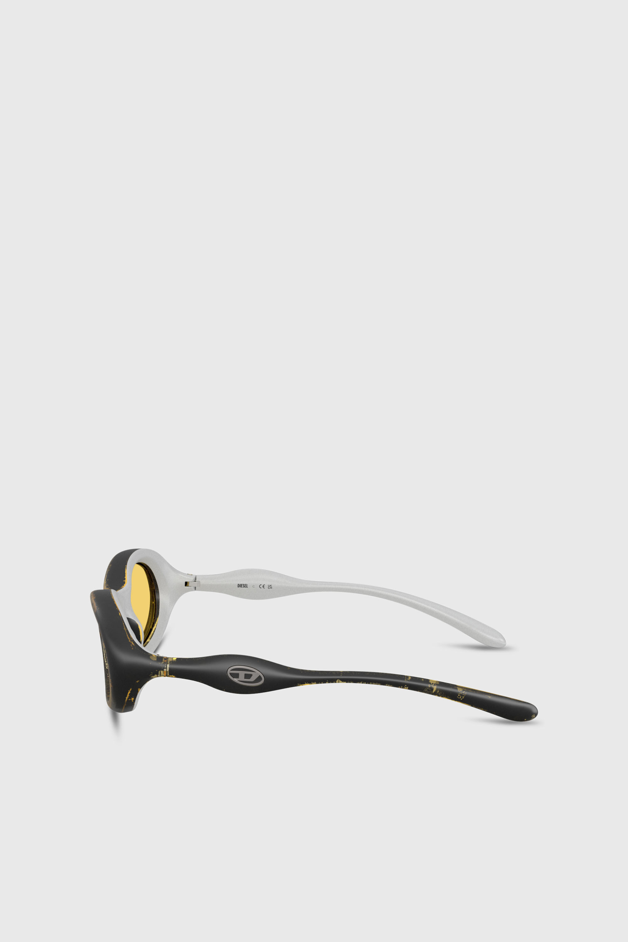 Diesel - 0DL3011U, Unisex's Oval sunglasses in イエロー - 2