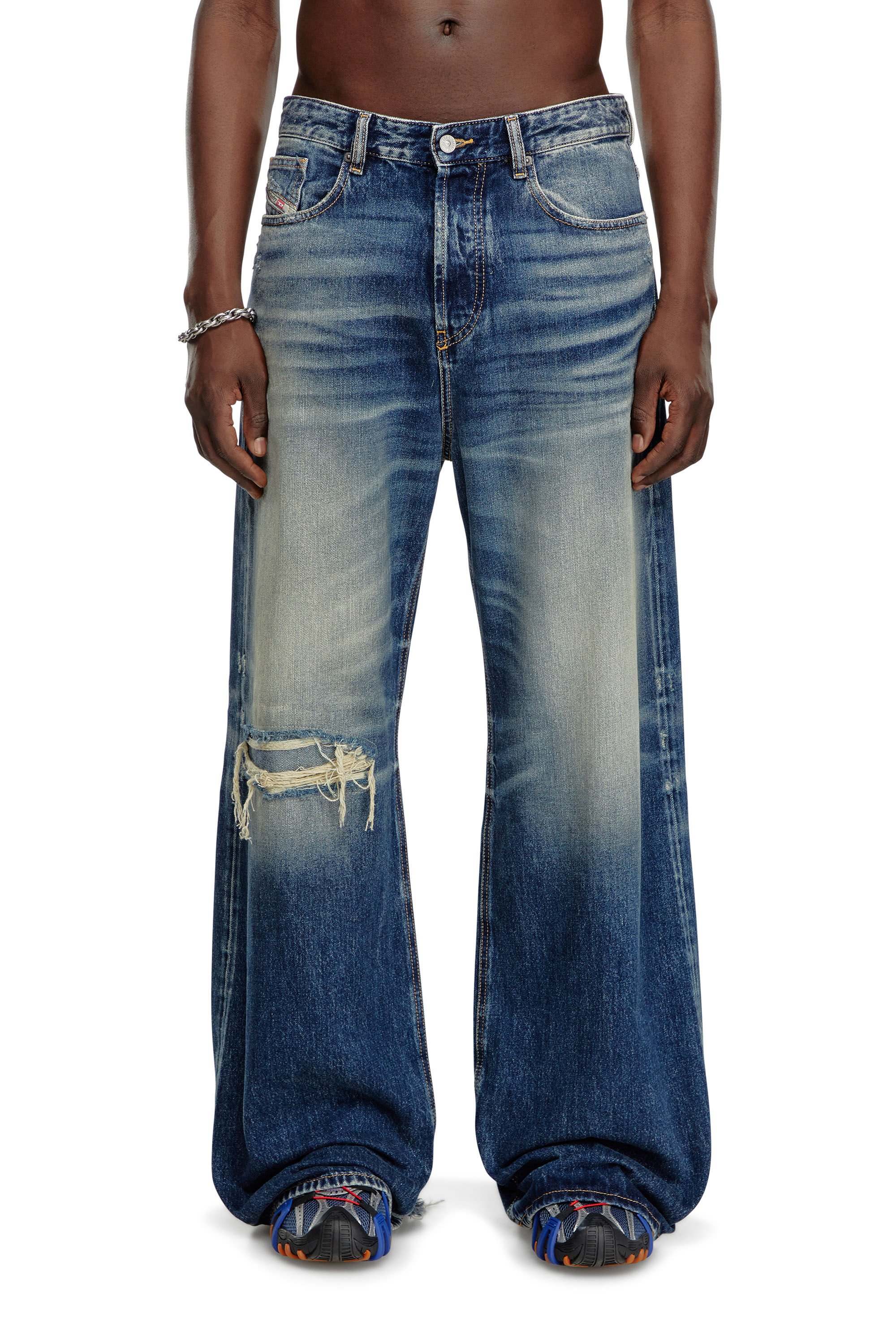 Diesel - Male's Relaxed Jeans D-Rise 09J95, ダークブルー - 3