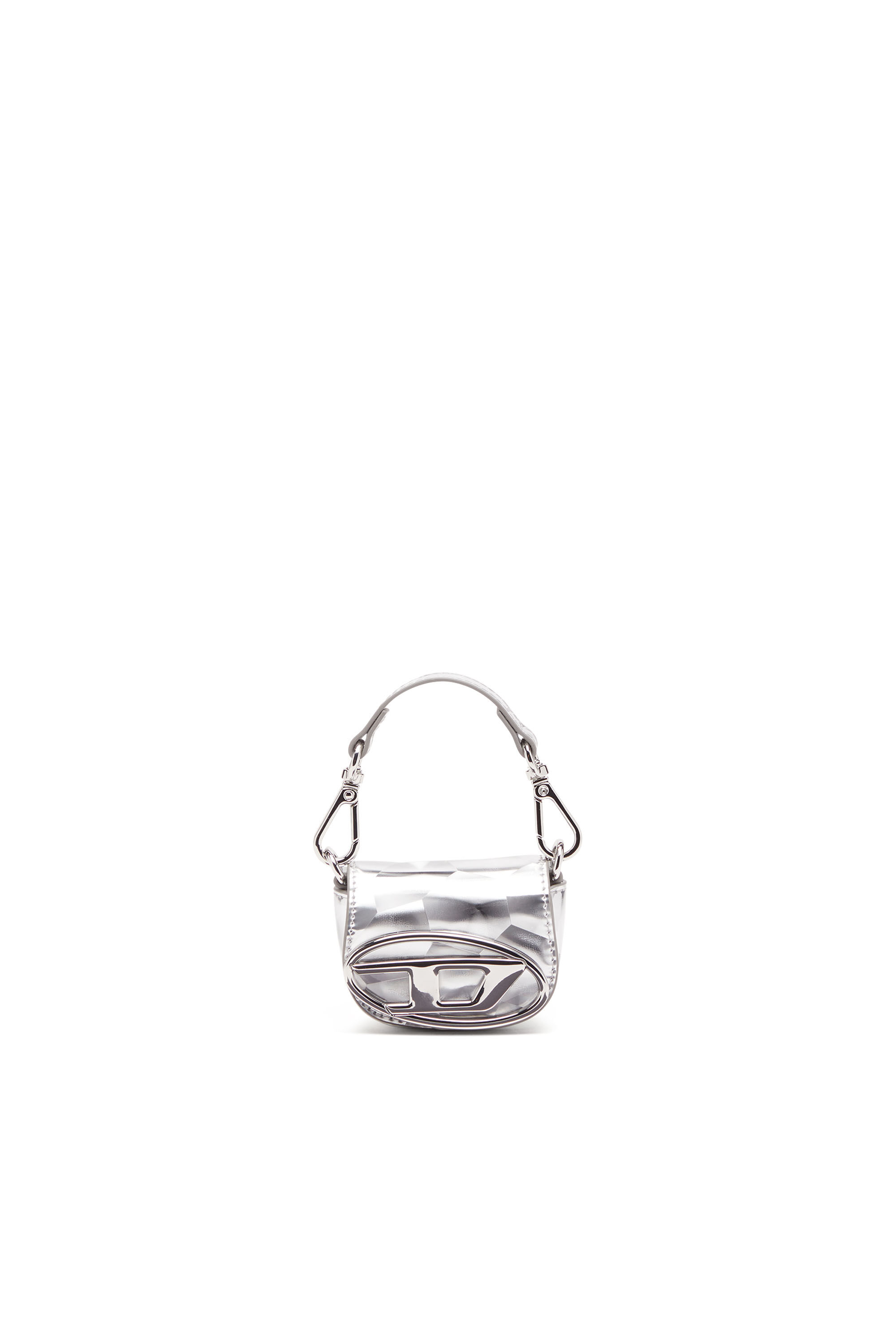 Diesel - 1DR XXS, Female's Iconic micro bag charm with mirror effect in シルバー - 5