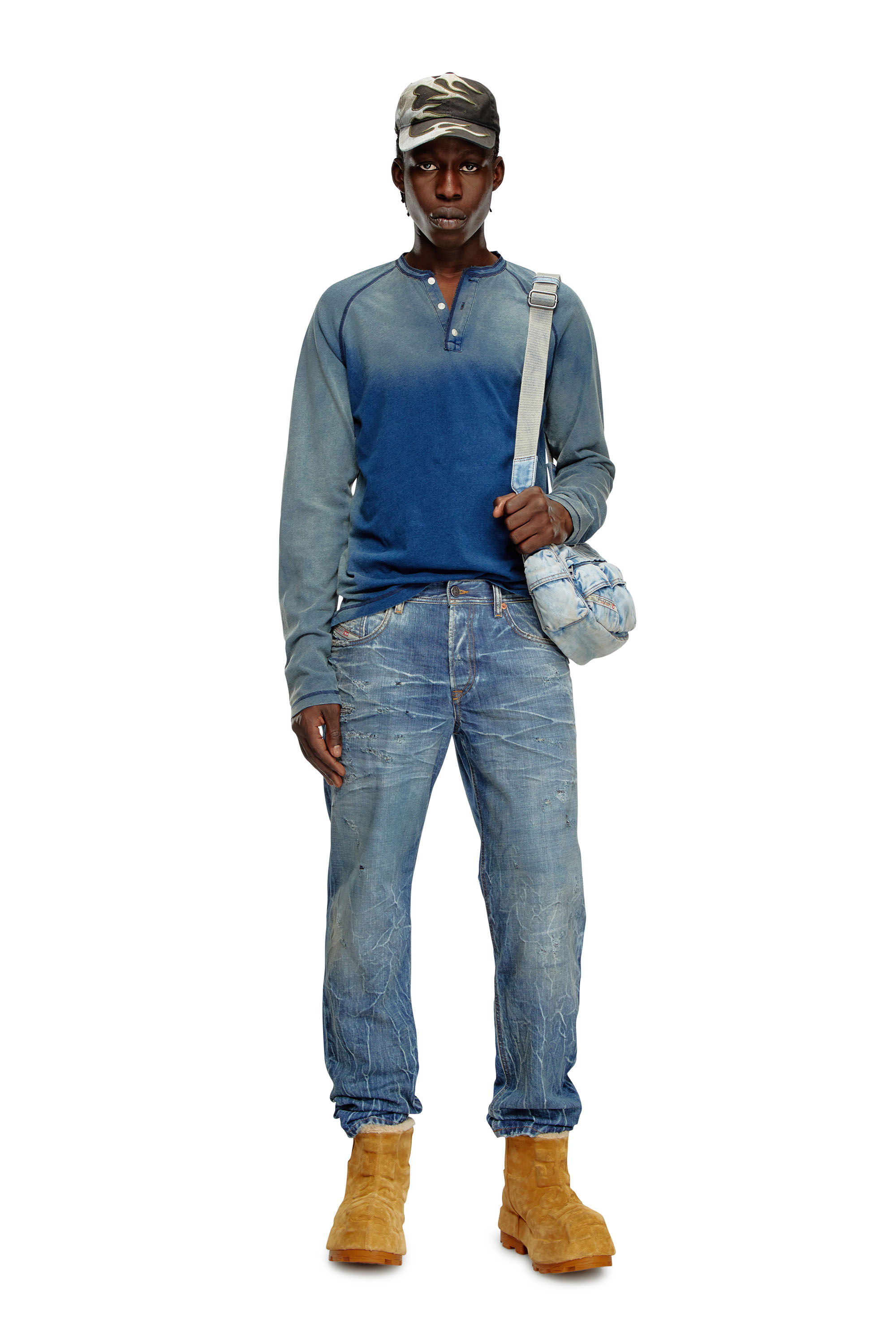 Diesel - Male's Regular Jeans 2023 D-Finitive 09K37, ミディアムブルー - 1
