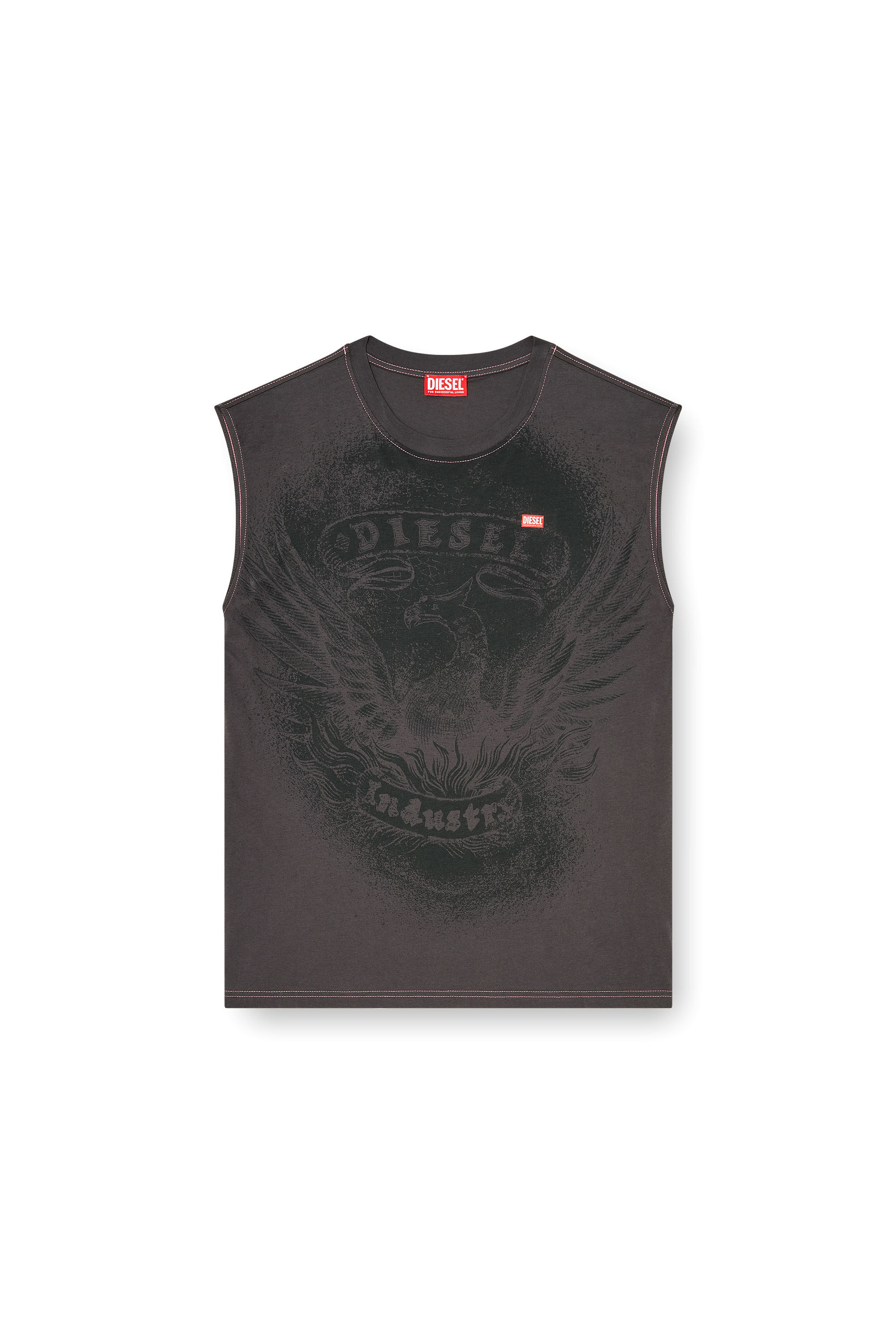 DIESEL T-Boxt-SI-R1 25SS スリーブレストップ T-BOXT-SL-NOTCH スリーブレストップ｜グレー｜メンズ｜DIESEL