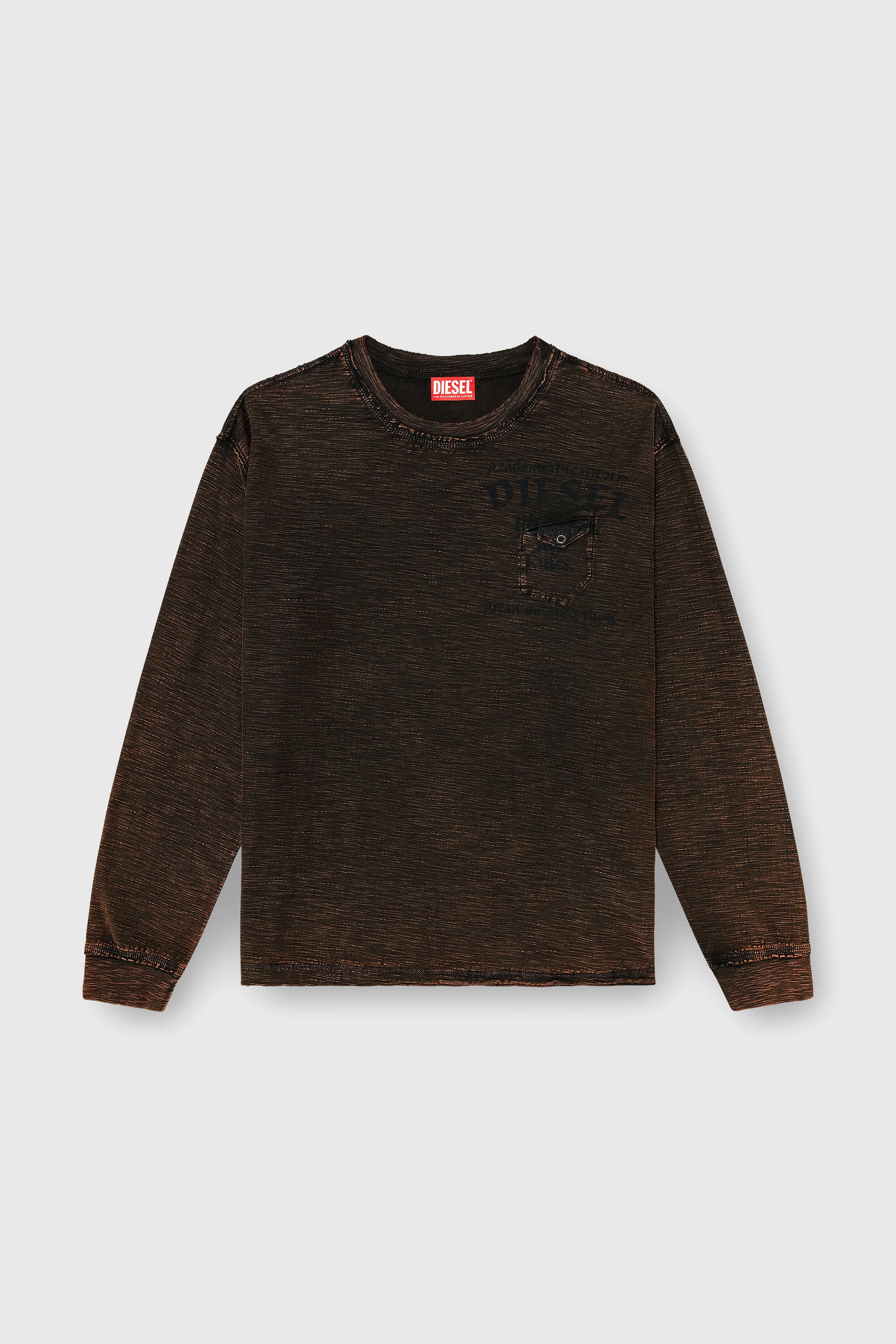Diesel - T-ARDY-LS, Male's 長袖Tシャツ in ブラウン - 2