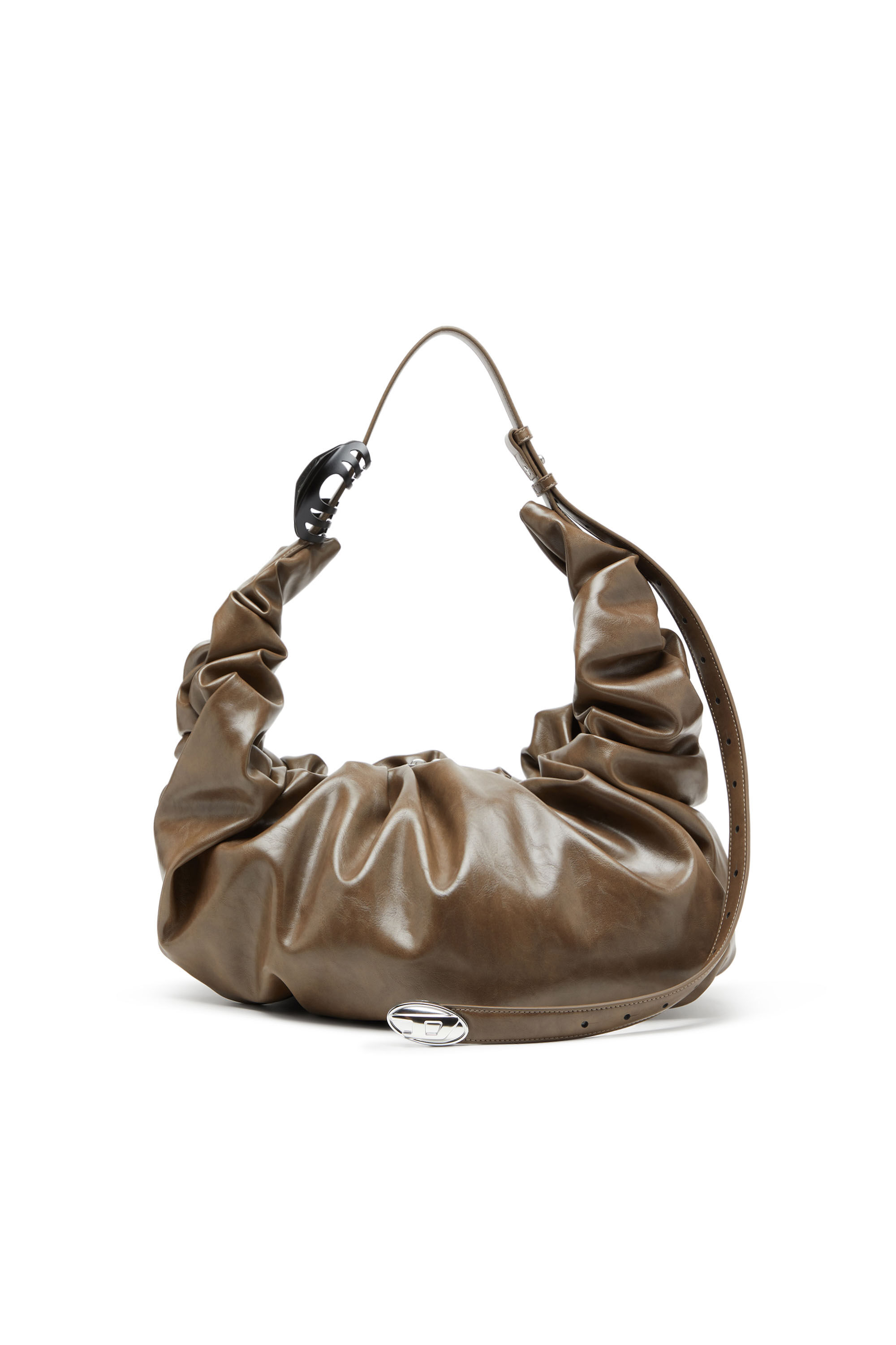 GRAB-D HOBO L ホーボーバッグ L｜ベージュ｜ウィメンズ｜DIESEL