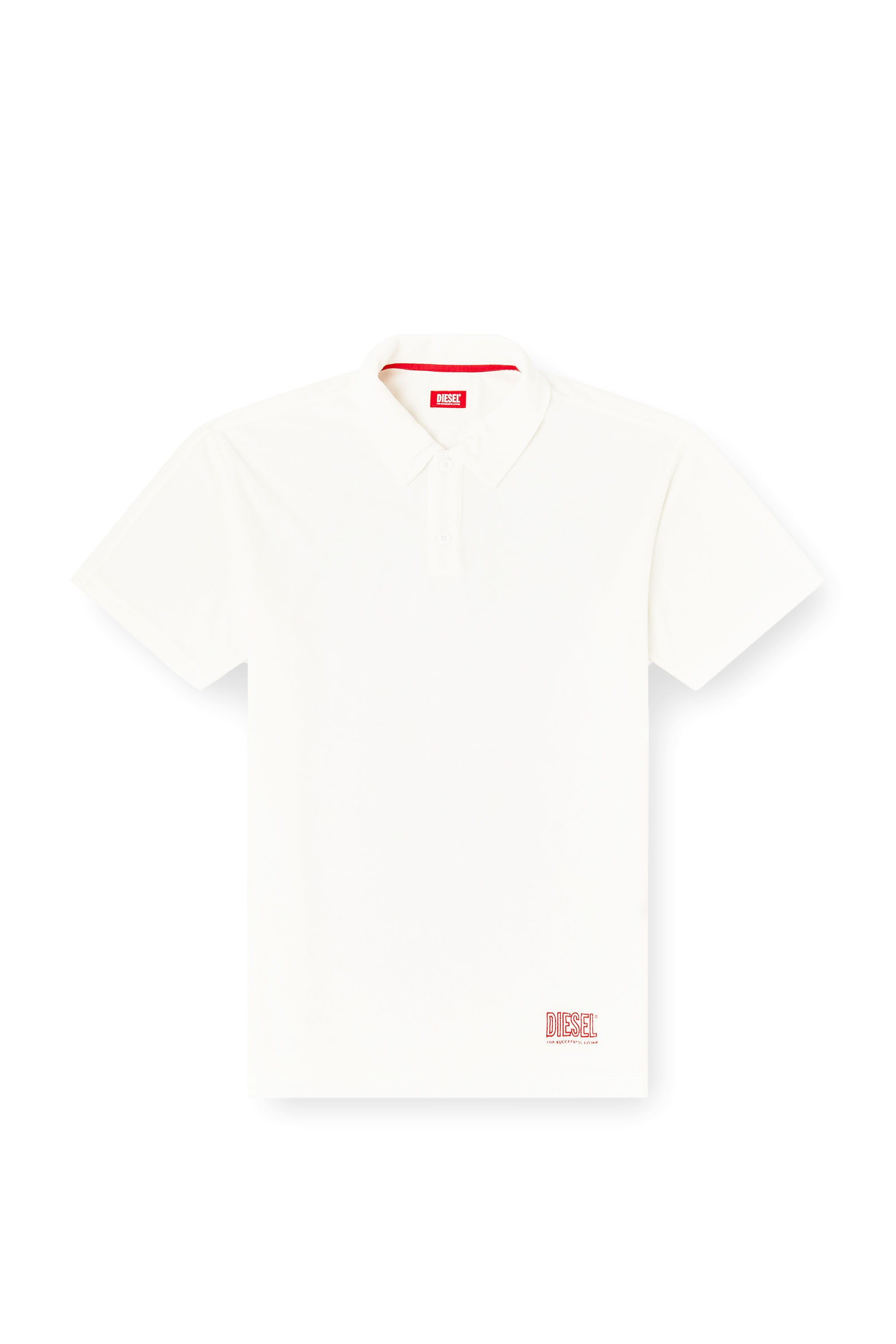 Diesel - JOSHUA-D-CORE, Male's Towelling cotton polo shirt in ホワイト - 4