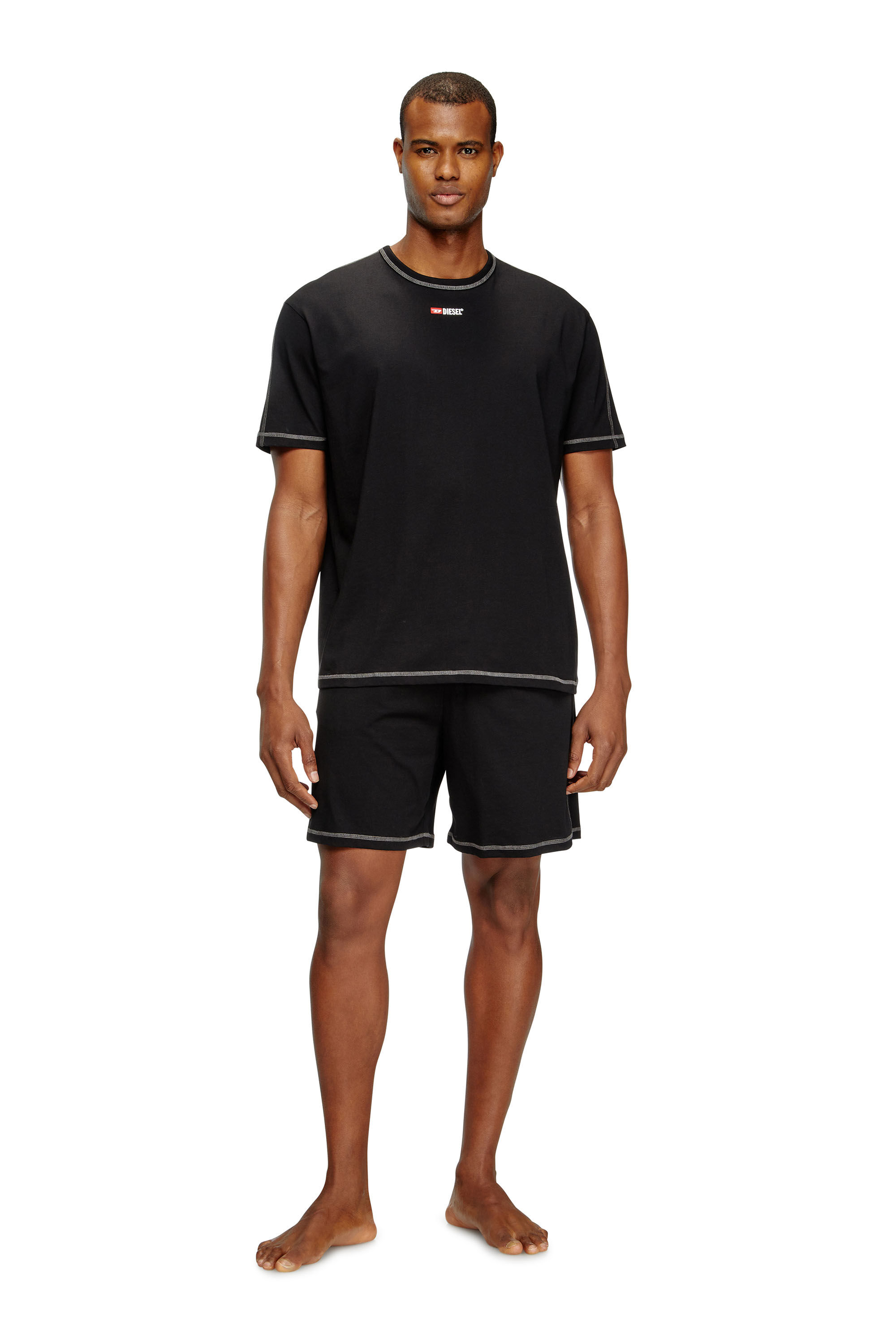 Diesel - SET-ADAM-D-CORE, Male's Short Pajamas in cotton jersey in ブラック - 1