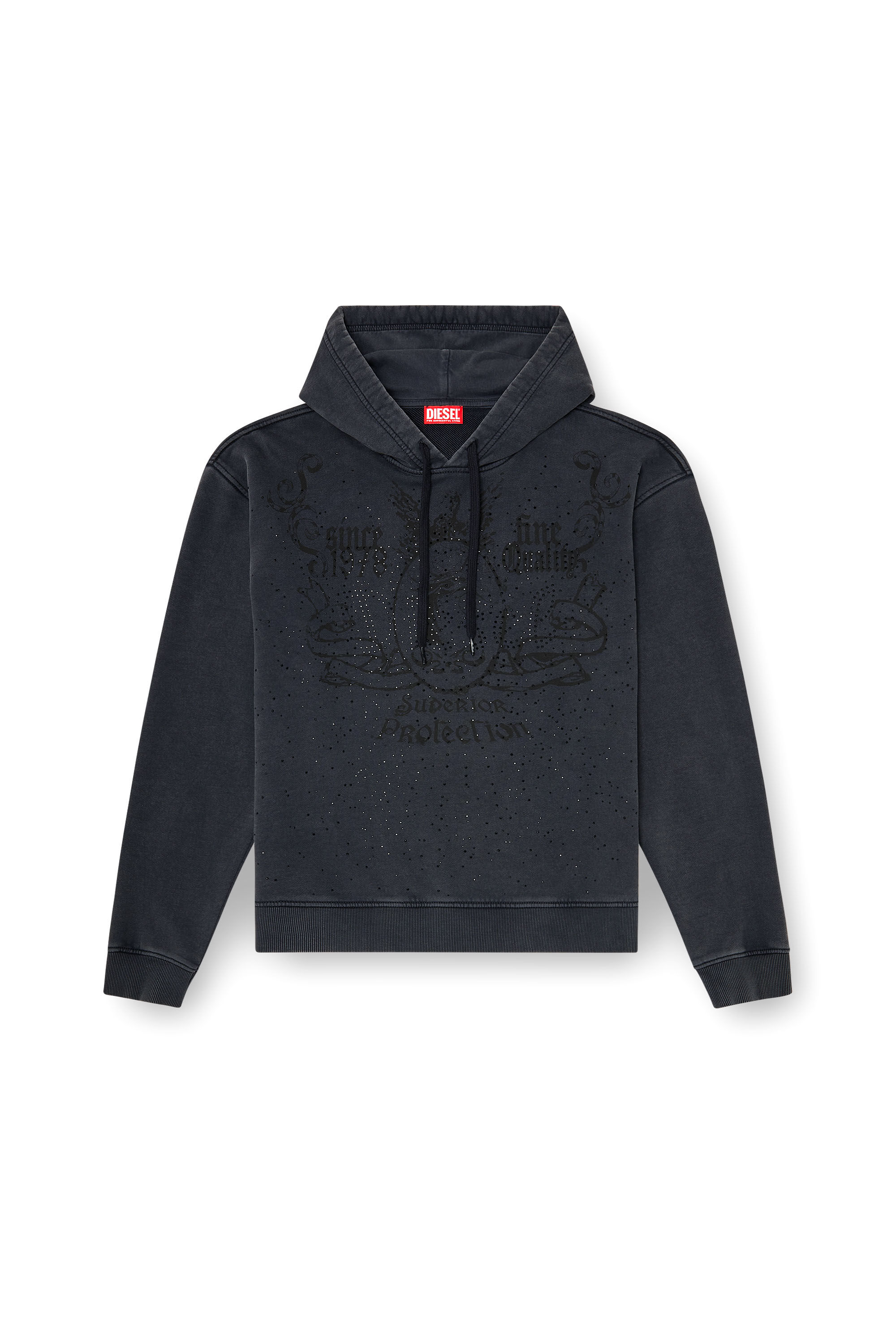 Diesel - S-NORM-HOOD-AA3, Male's プルオーバーパーカー in ダークグレー - 2