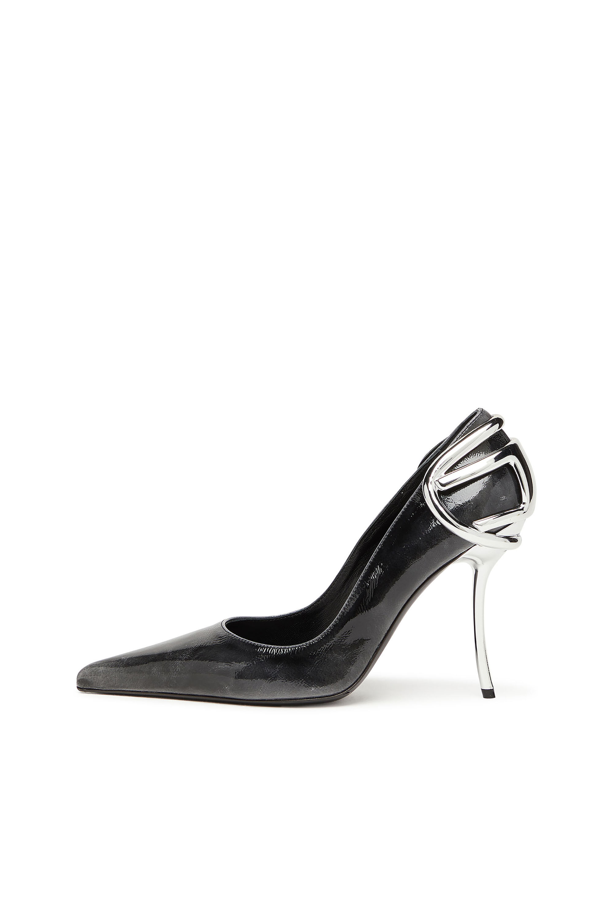 Diesel - D-TEN&HALF P, Female's D-Ten&Half-Pumps in patent pull-up leather in ブラック - 7