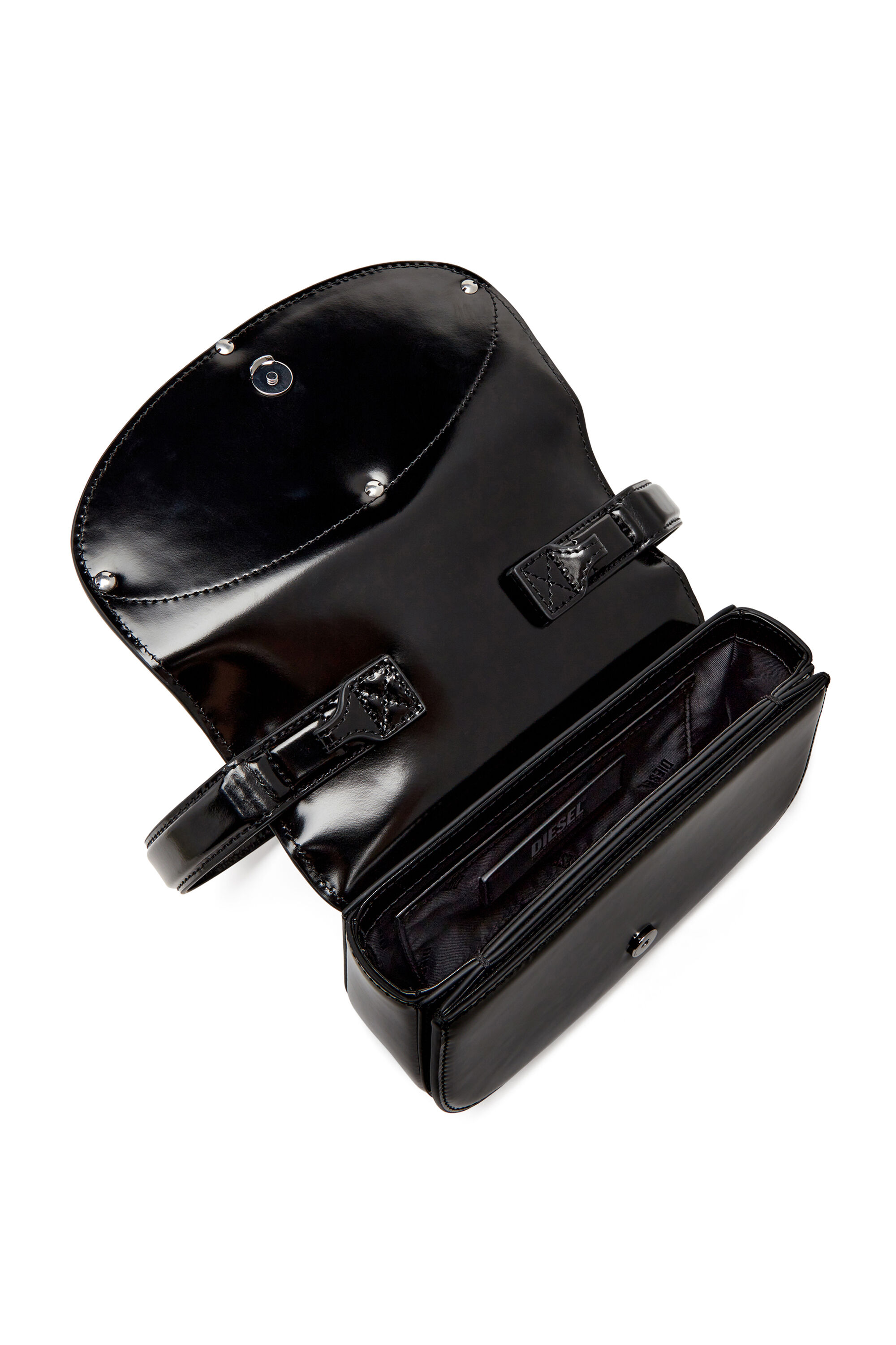 Diesel - 1DR, Female's 1DR-Iconic shoulder bag in mirror leather in ブラック - 5