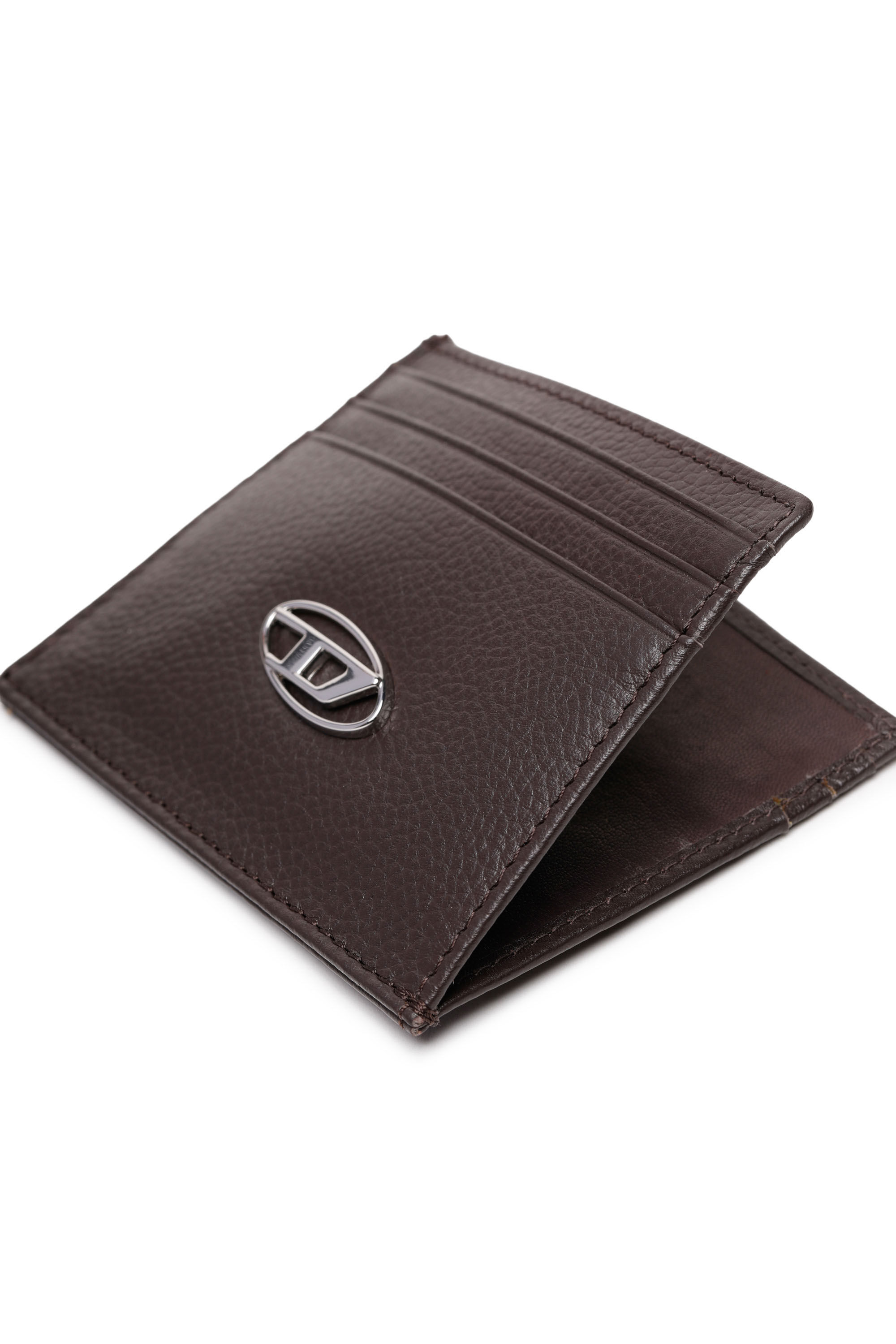 Diesel - CARD CASE, Male's カウレザーカードケース in Brown - 3