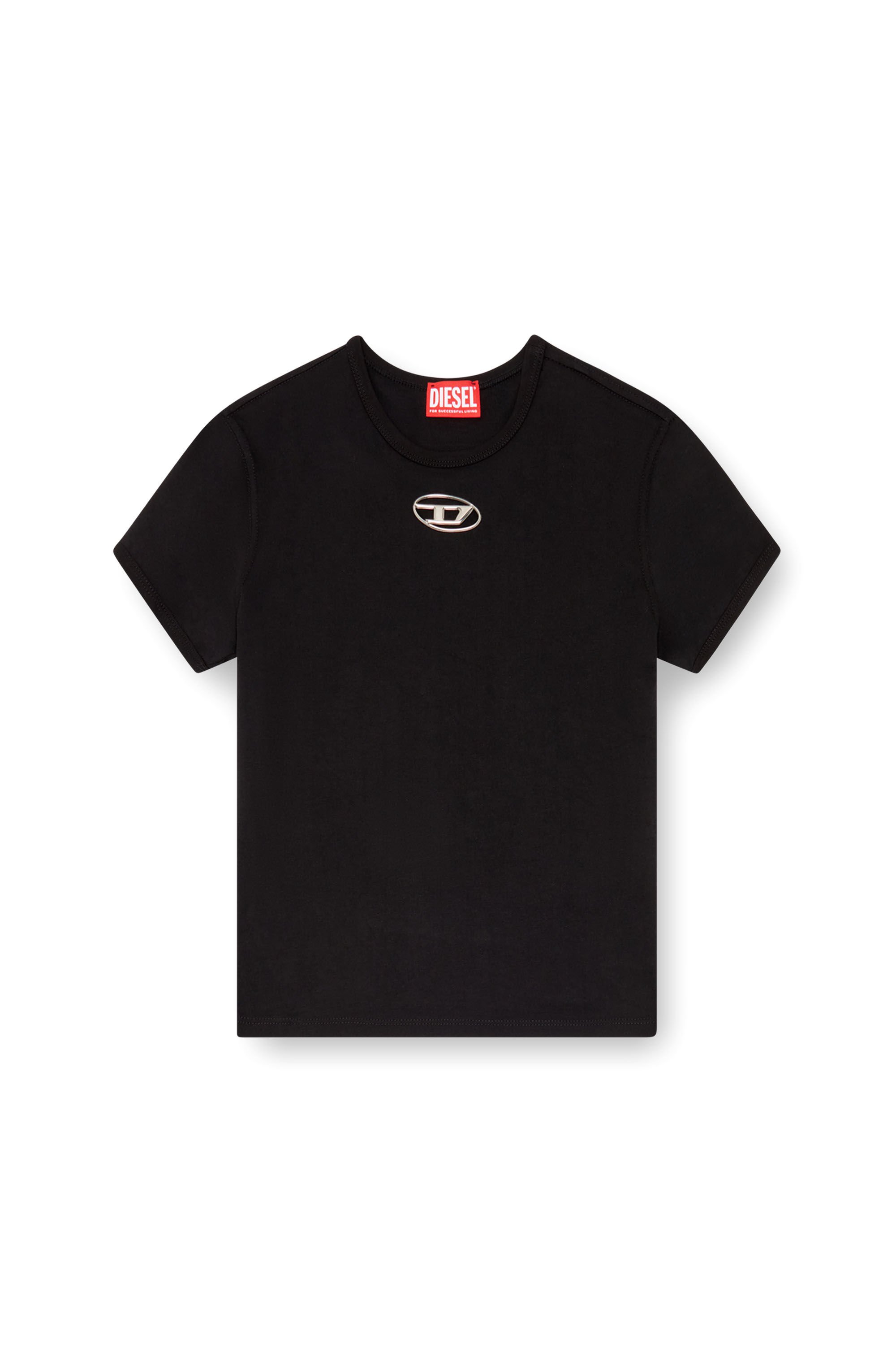 新しいブランド T-UNCUTIE-LONG-OD T-shirt with injection-moulded Oval D トップス