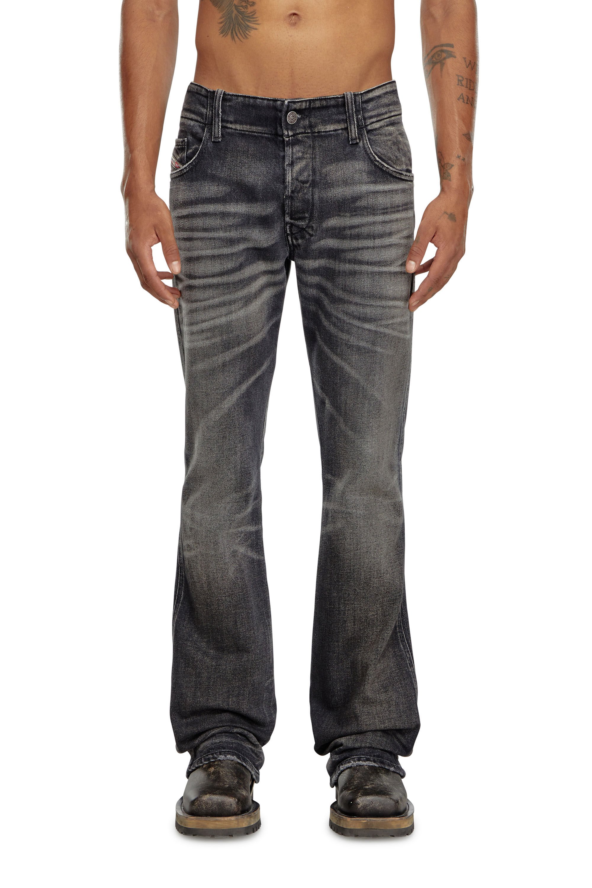 Diesel - Male's Bootcut Jeans D-Backler 09J65, ブラック/ダークグレー - 3