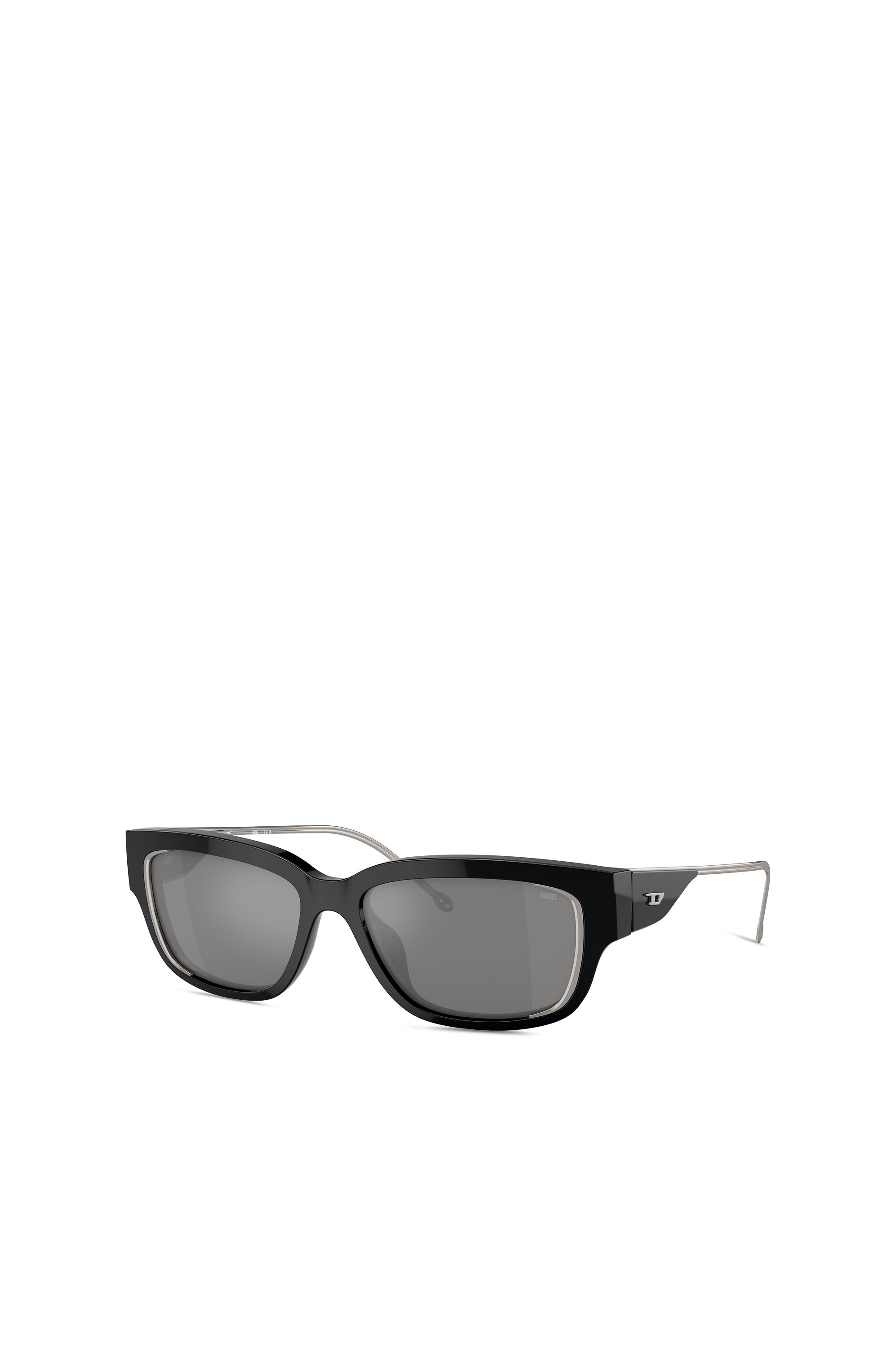 Diesel - 0DL2002 SIZE 56, Unisex's サングラス in ブラック/フラッシュミラー - 5