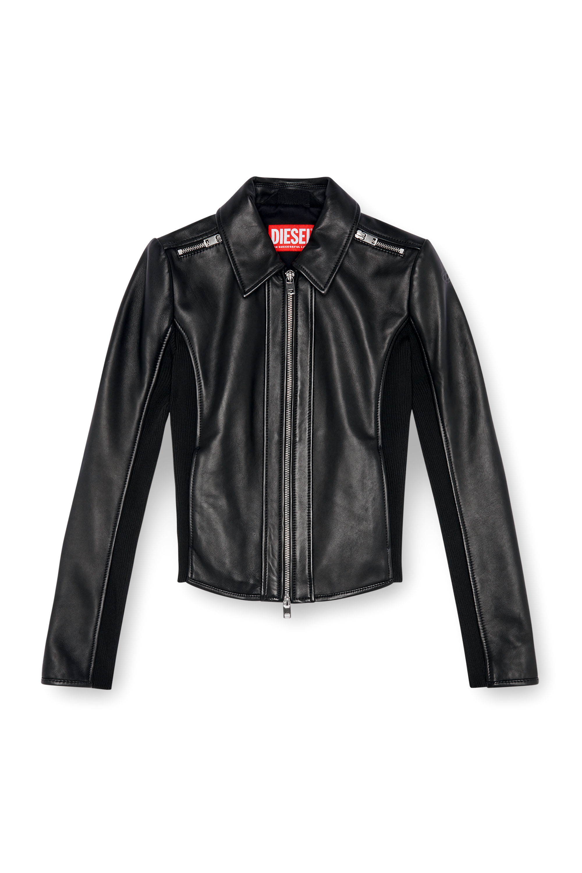 Diesel - L-SASK, Female's レザージャケット in ブラック - 2
