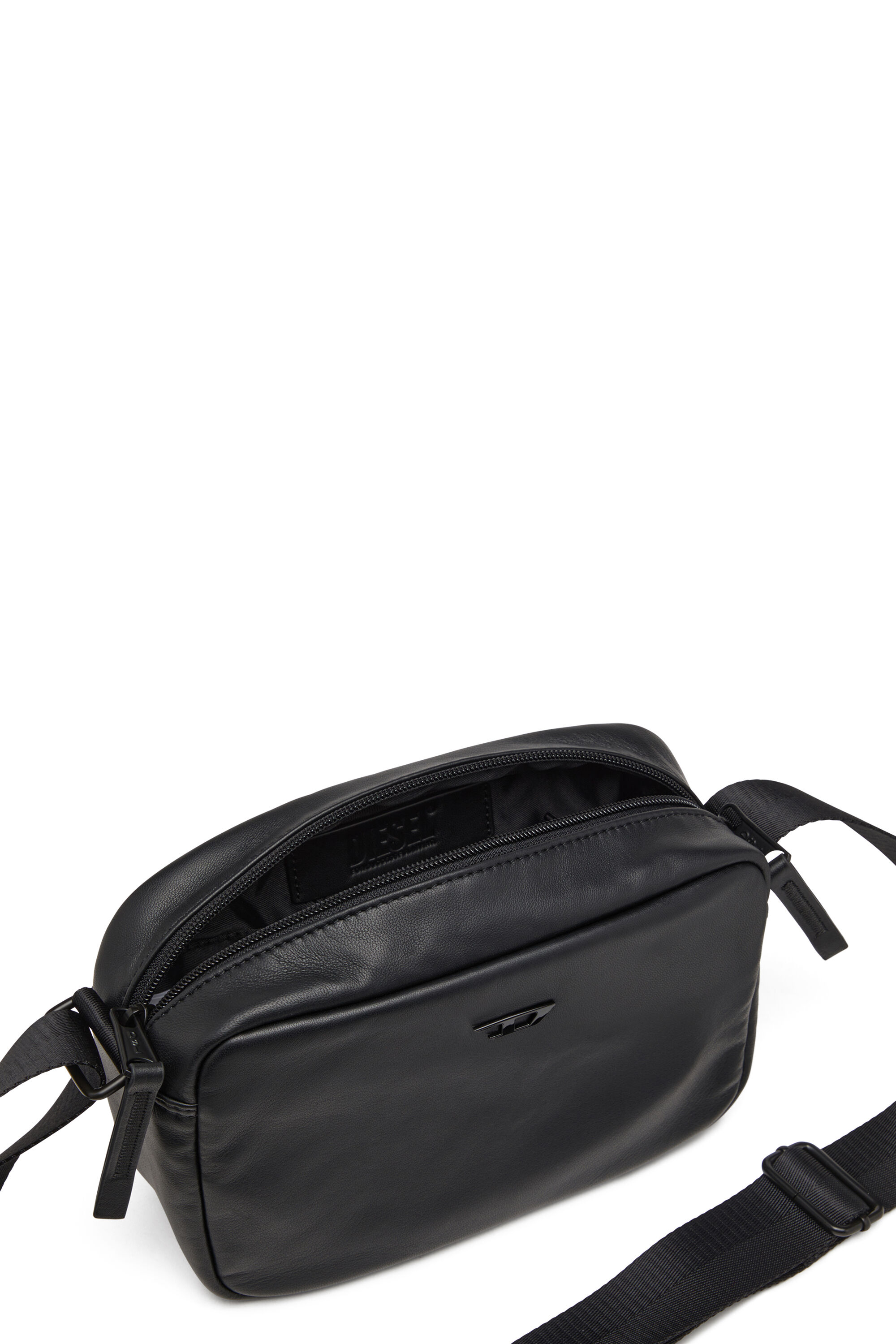 Diesel - RAVE CAMERA BAG X, Male's Rave-Camera bag in nappa leather in ブラック - 5
