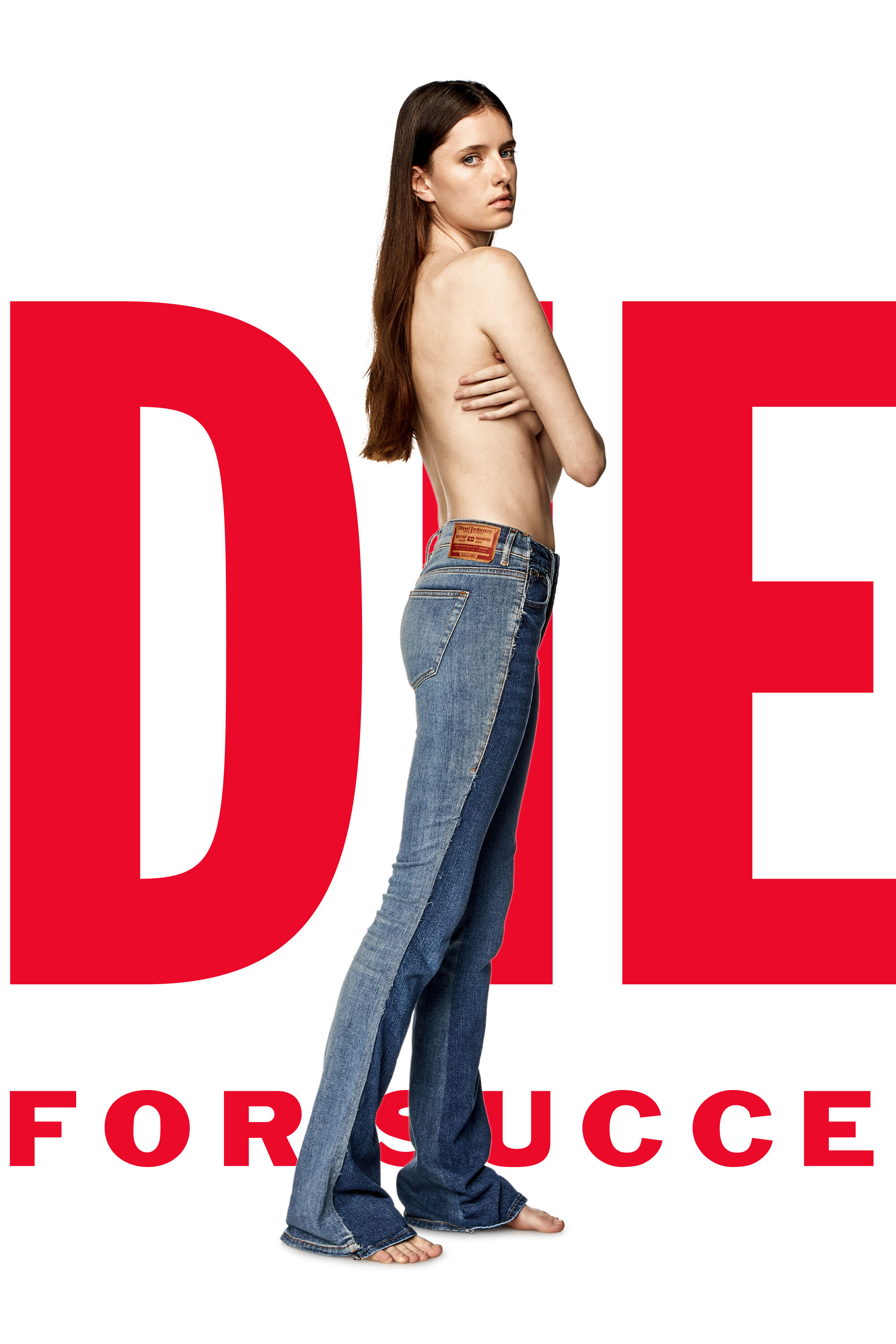 Diesel - Female's Bootcut Jeans Dieseloves 02 09K46, ミディアムブルー - 1