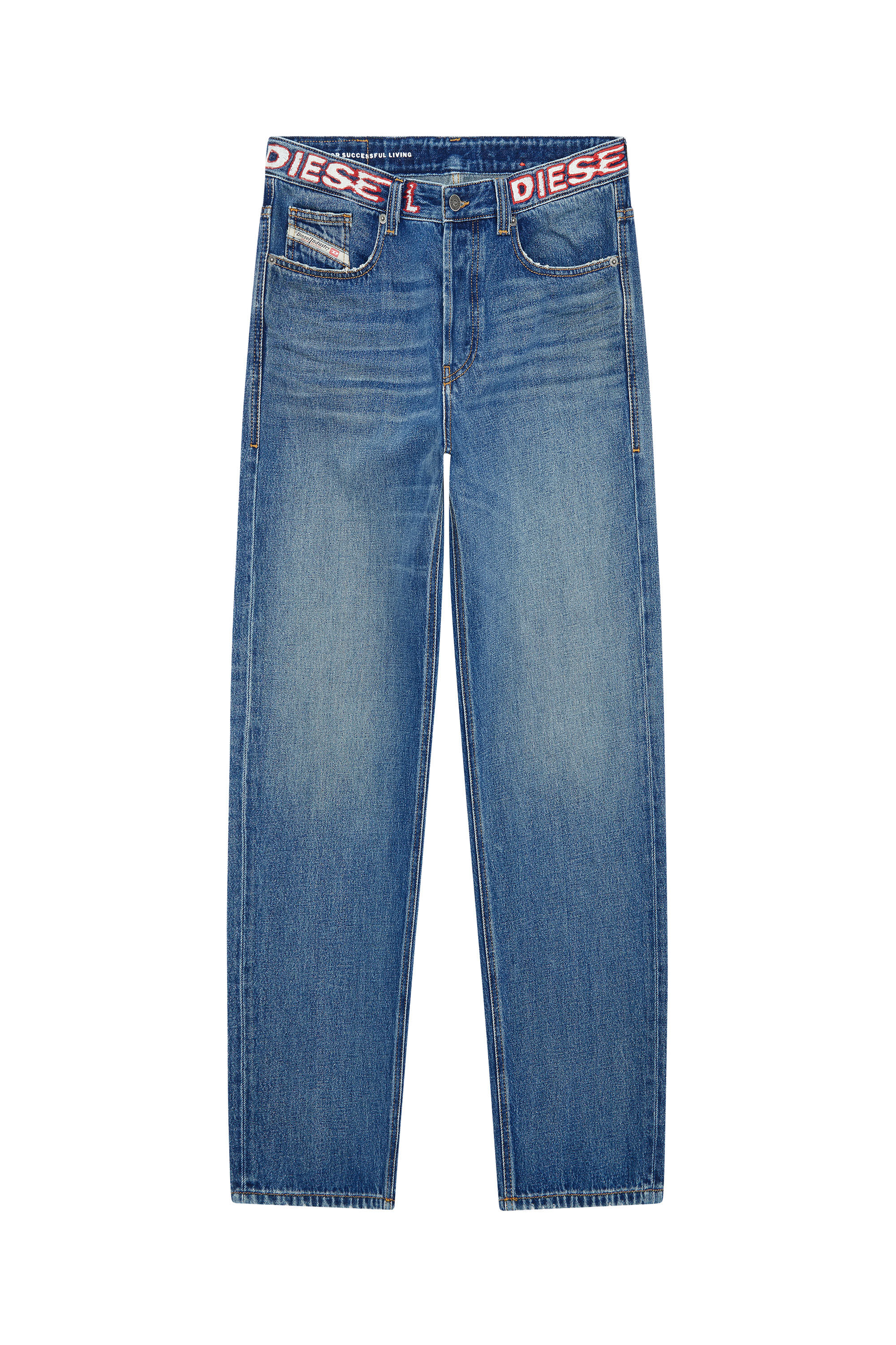 Diesel - Straight Jeans 2010 D-Macs 007K9, Male's 23SS デニムパンツ ルーズフィット ストレート in ミディアムブルー - 2