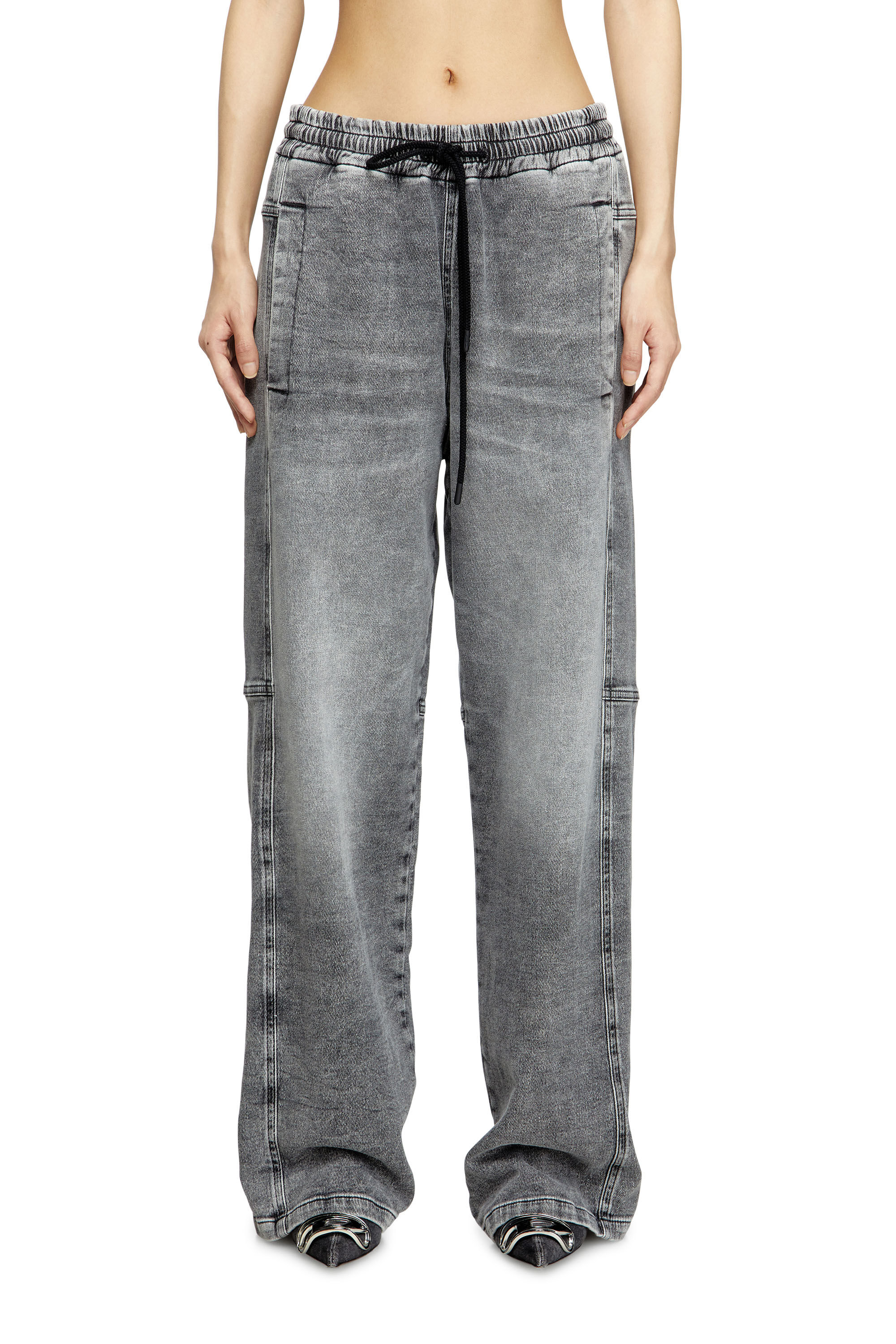 Diesel - Unisex's Relaxed D-Martyans Track Denim 0BEBR, ブラック/ダークグレー - 5