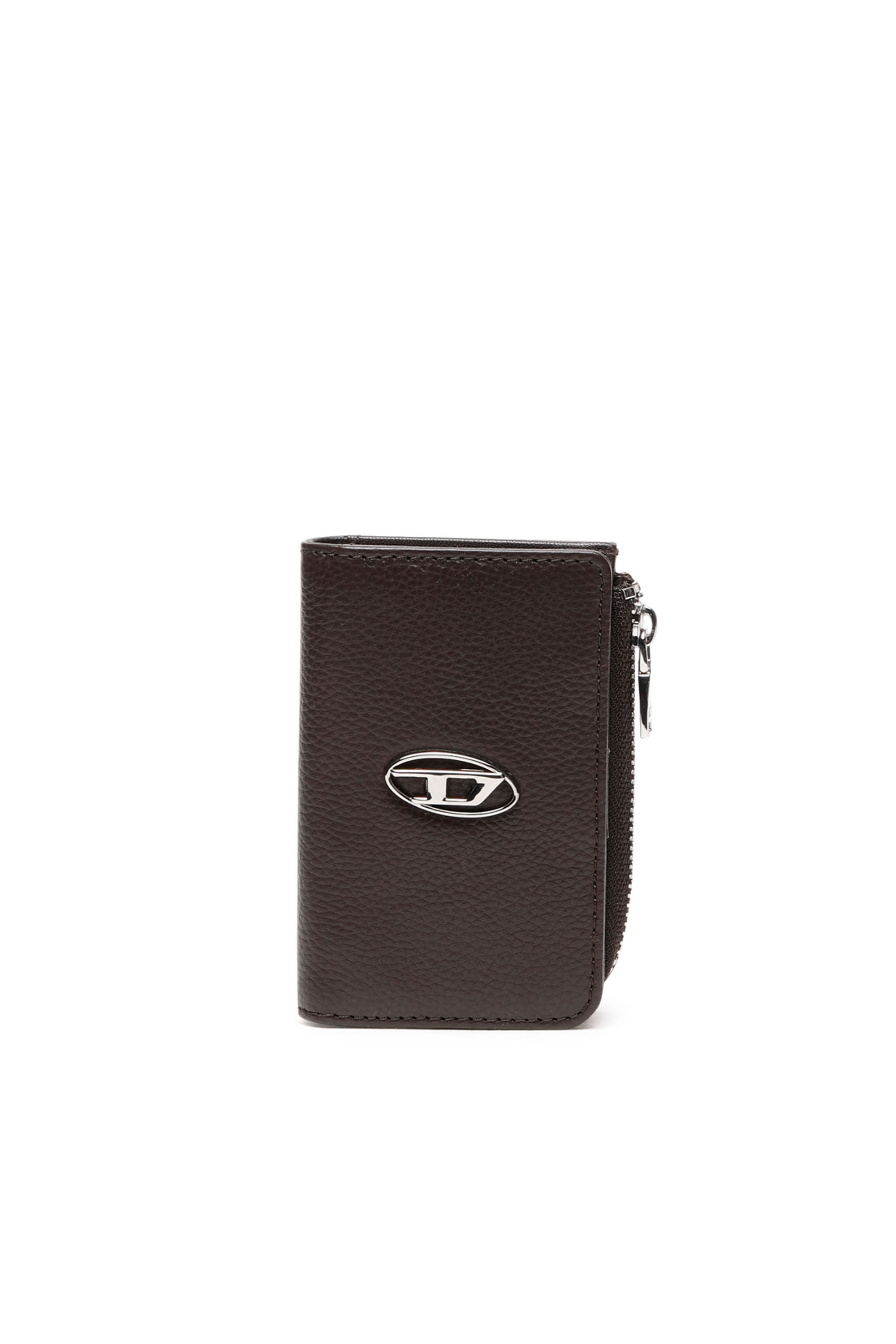 Diesel - L-ZIP KEY, Male's カウレザーキーケース in ブラウン - 1