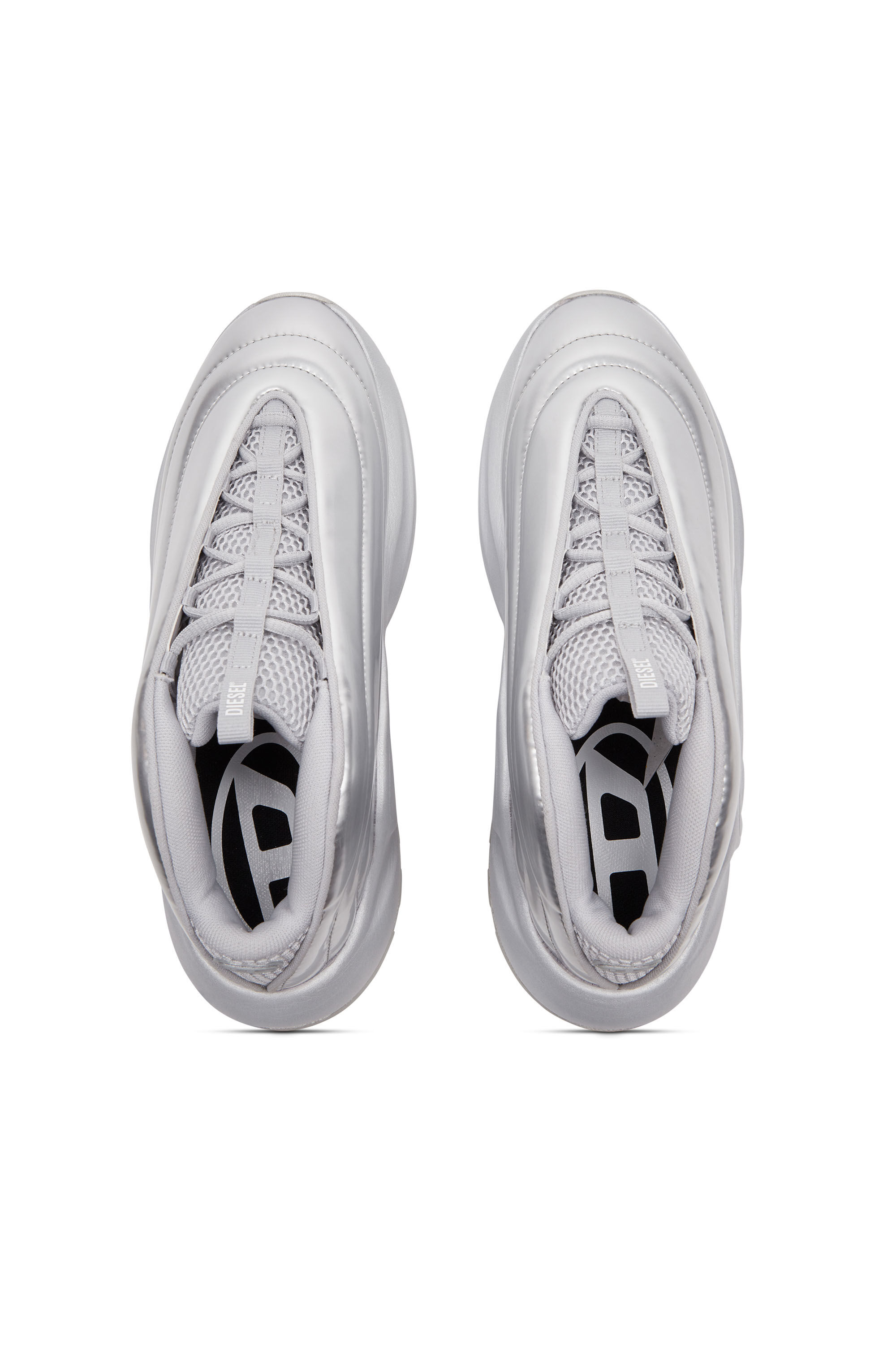 S-D-RUNNER X S-D-Runner-Slip-on sneakers with Oval D instep｜シルバー｜ウィメンズ｜ DIESEL
