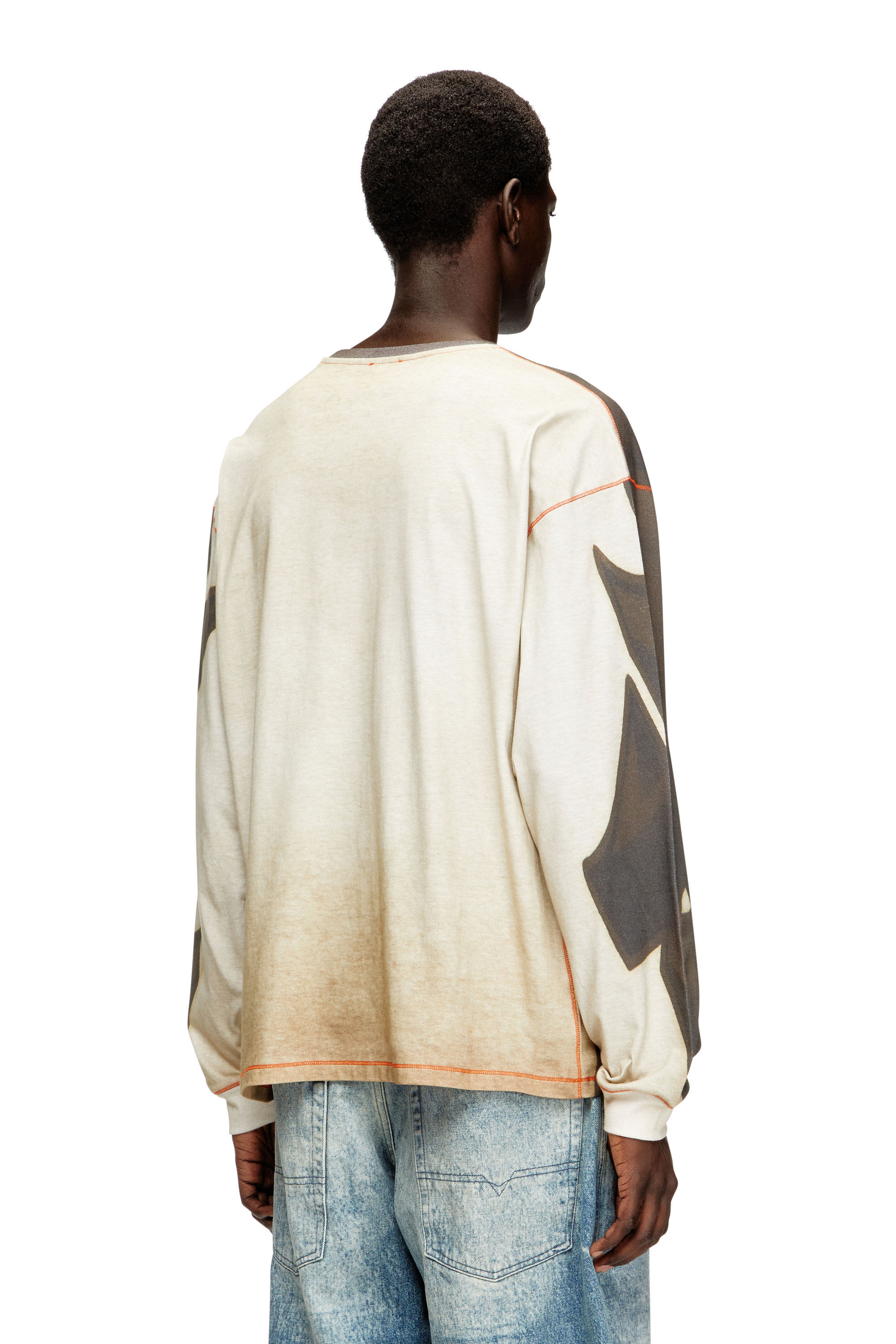 T-BOXT-LS-SHOW-V2 Long-sleeve top with graffiti print｜マルチ