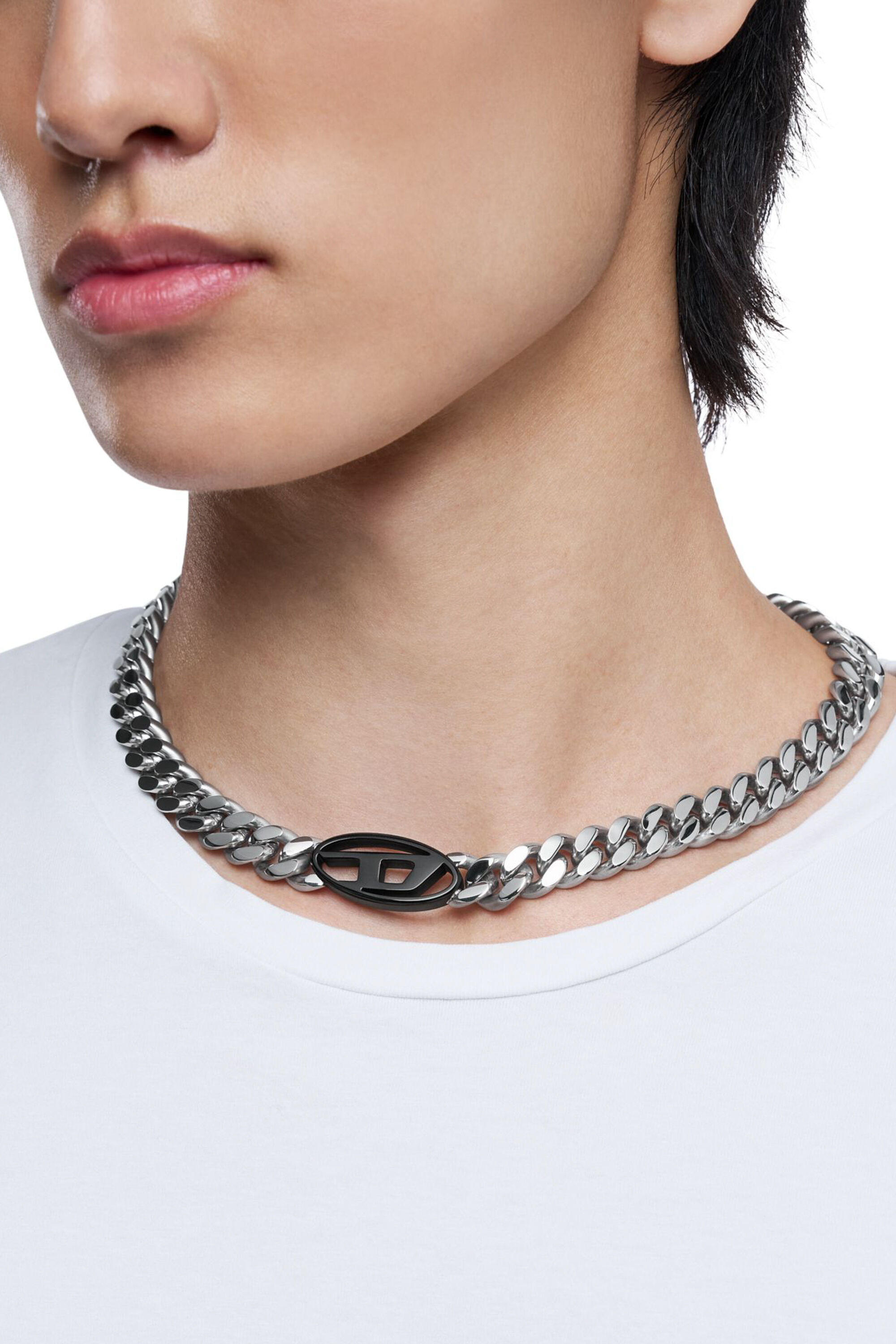 DIESEL ジュエリーネックレス DX1635931 JEWELLERY Two-tone stainless steel chain necklace