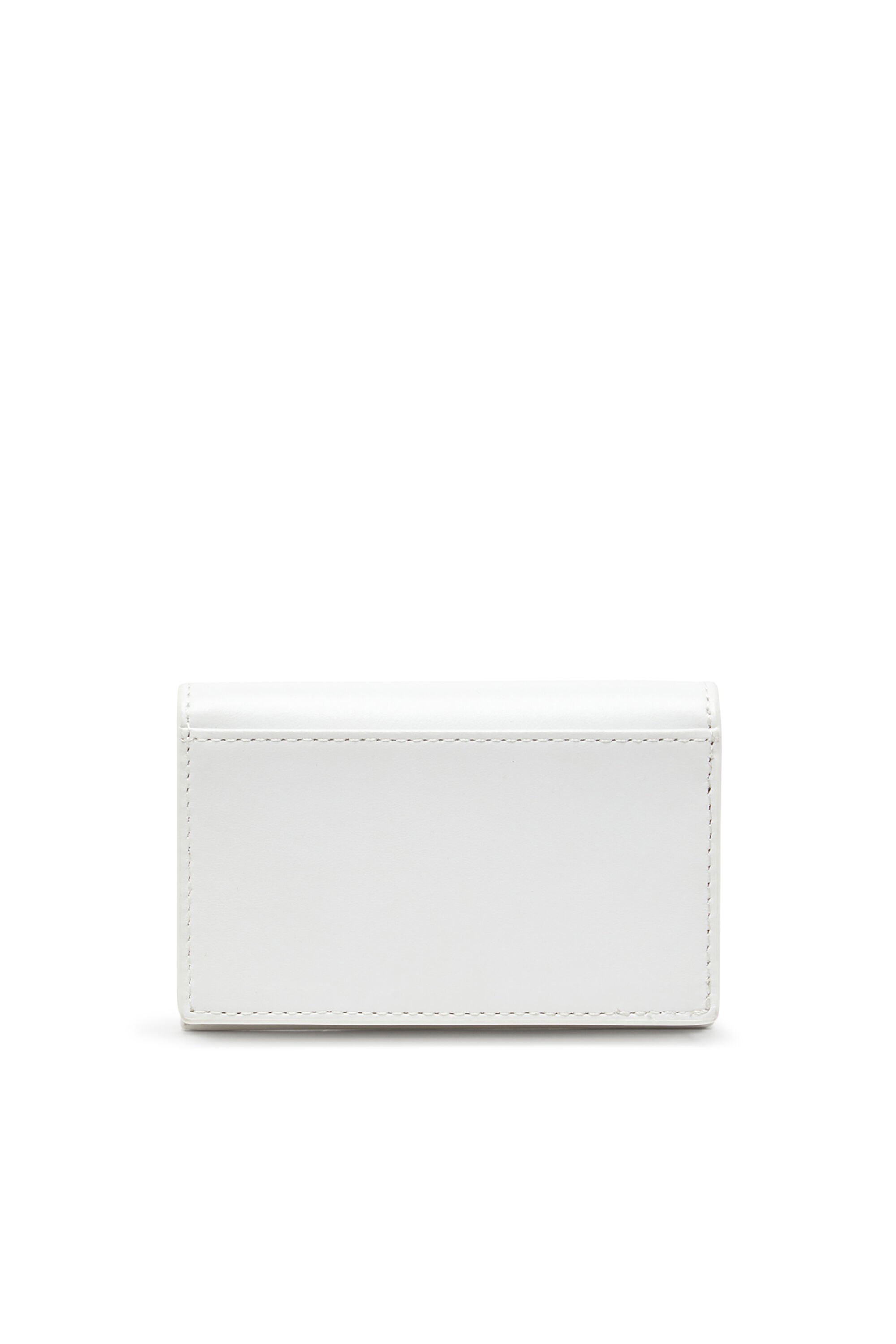 Diesel - 1DR CARD HOLDER IV, Female's Leather card holder with enamelled Oval D in ホワイト - 2