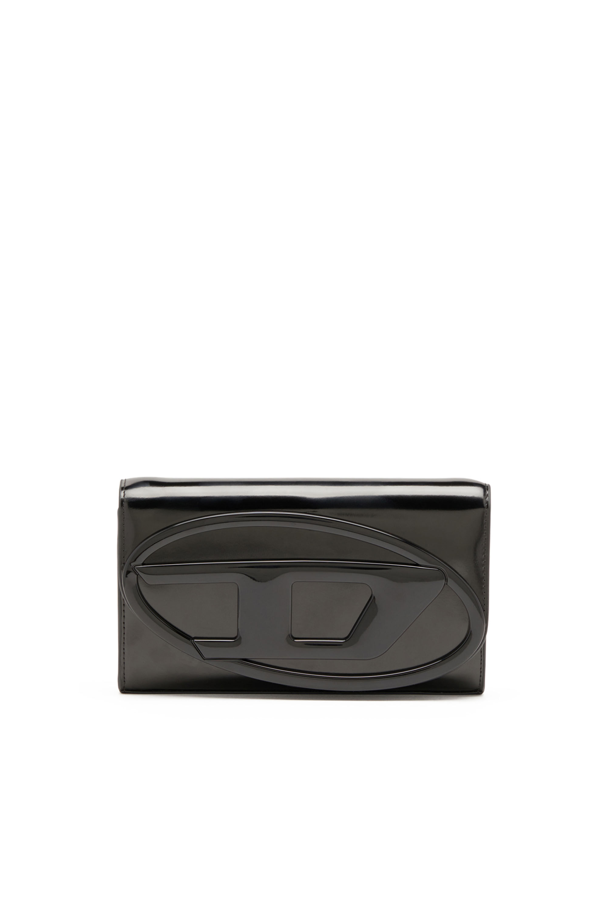 Diesel - 1DR WALLET STRAP, Female's Wallet bag in mirrored leather in ブラック - 1