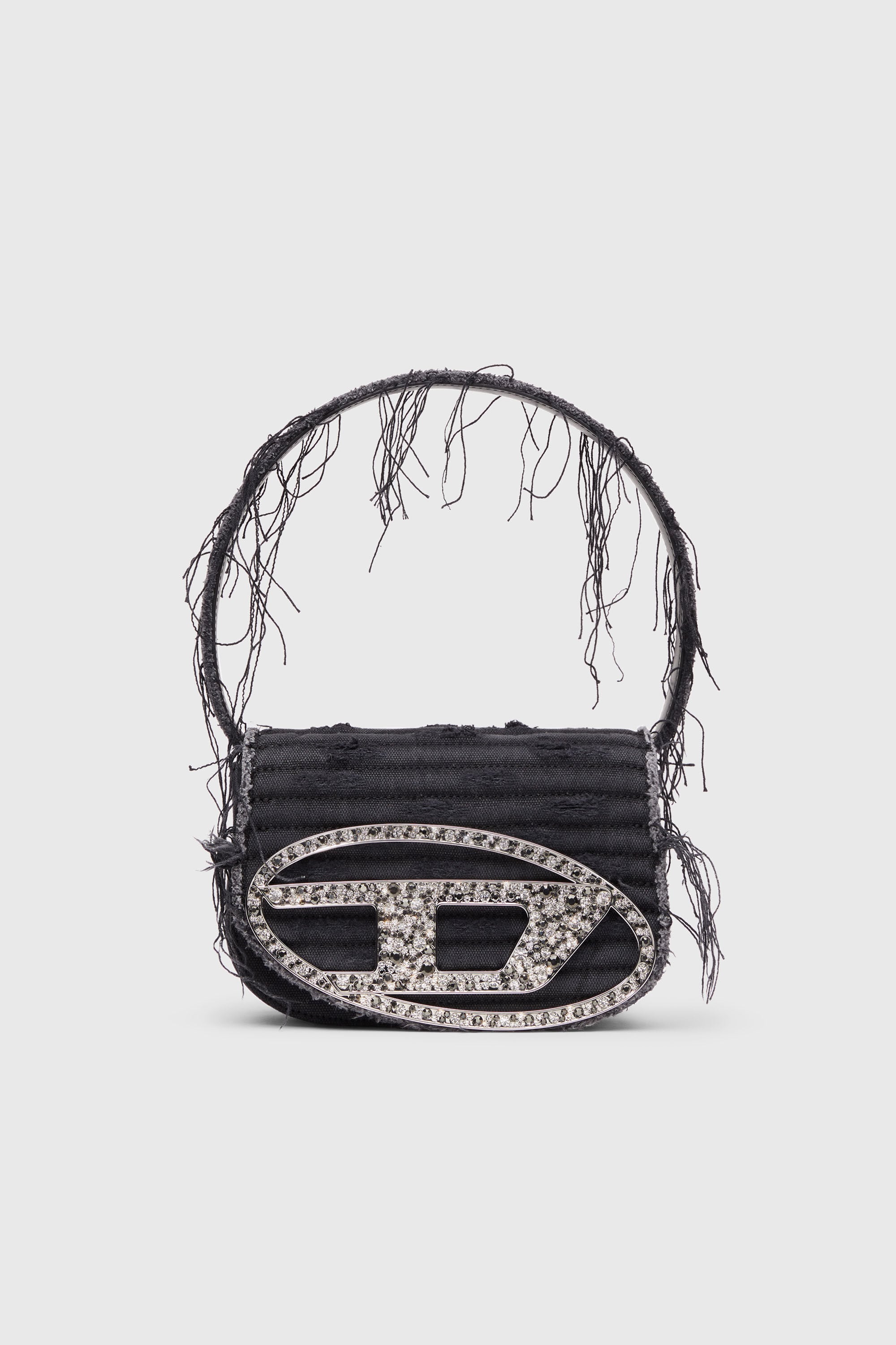 Diesel - 1DR, Female's 1DR-Iconic shoulder bag in canvas and leather in ブラック - 2