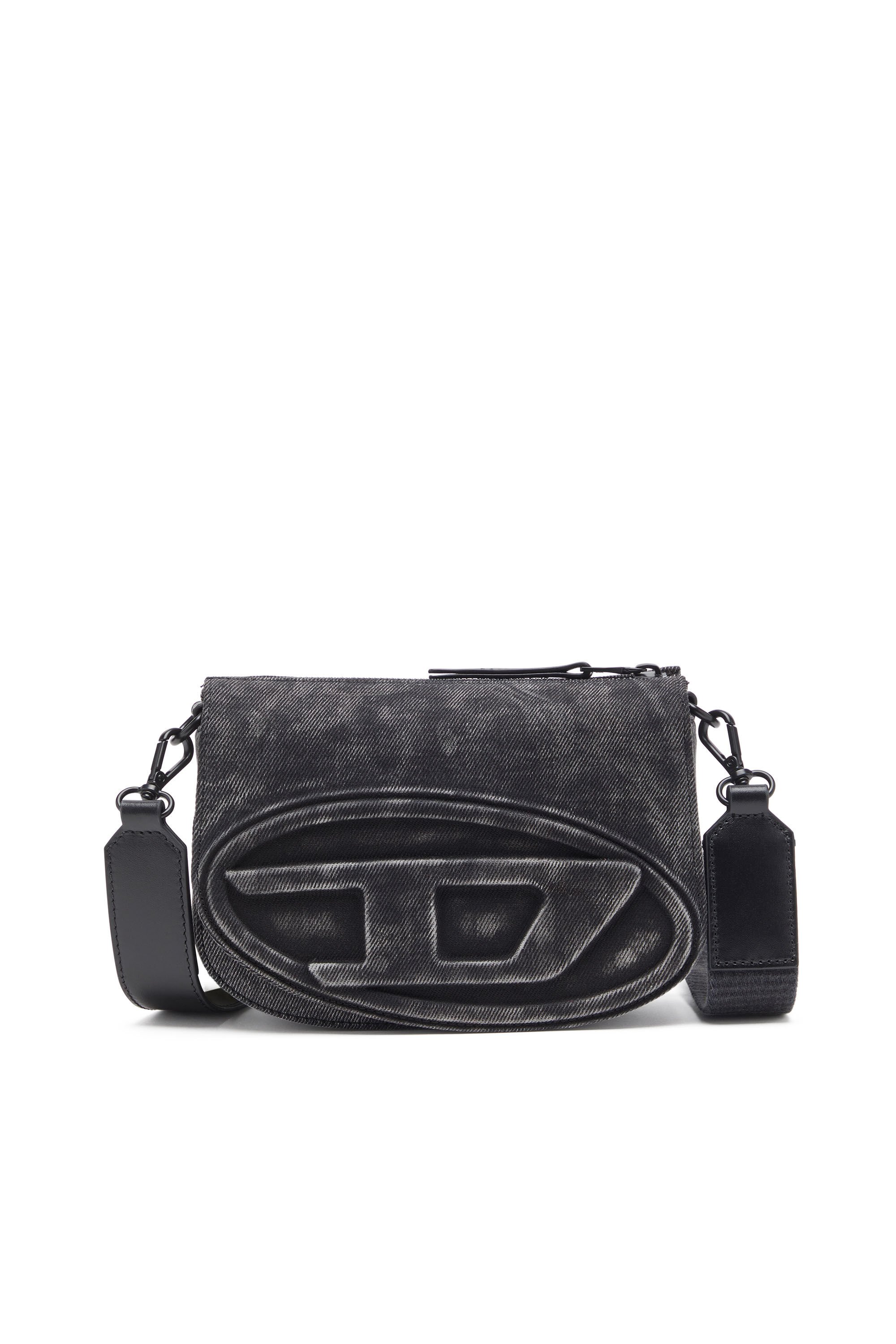 Diesel - 1DR CAMERA BAG, Unisex's 1DR-Camera bag in stonewashed denim in ブラック - 1